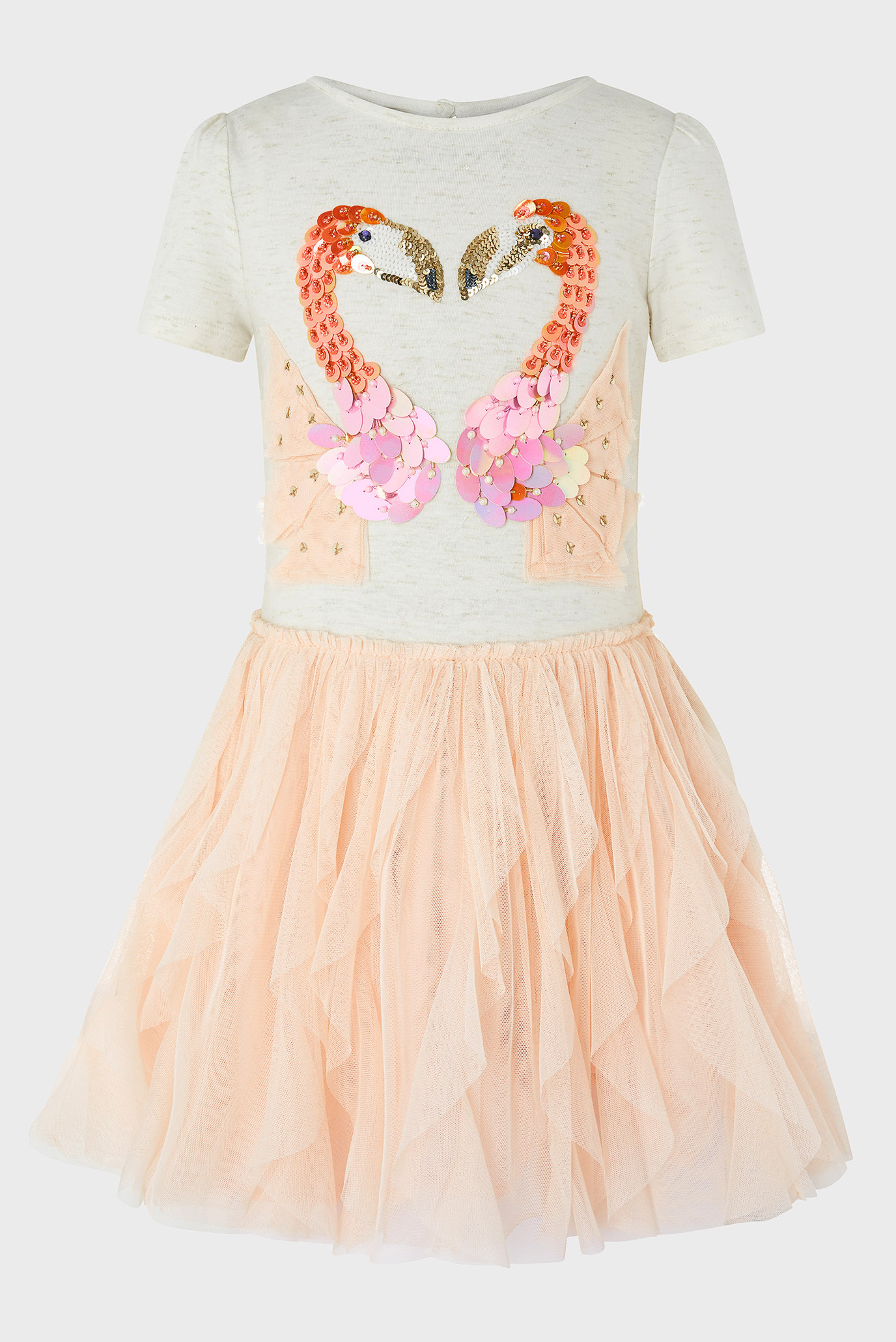 Детское розовое платье Disco Flamingo 1
