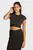 Женский черный топ RIB CROP TEE