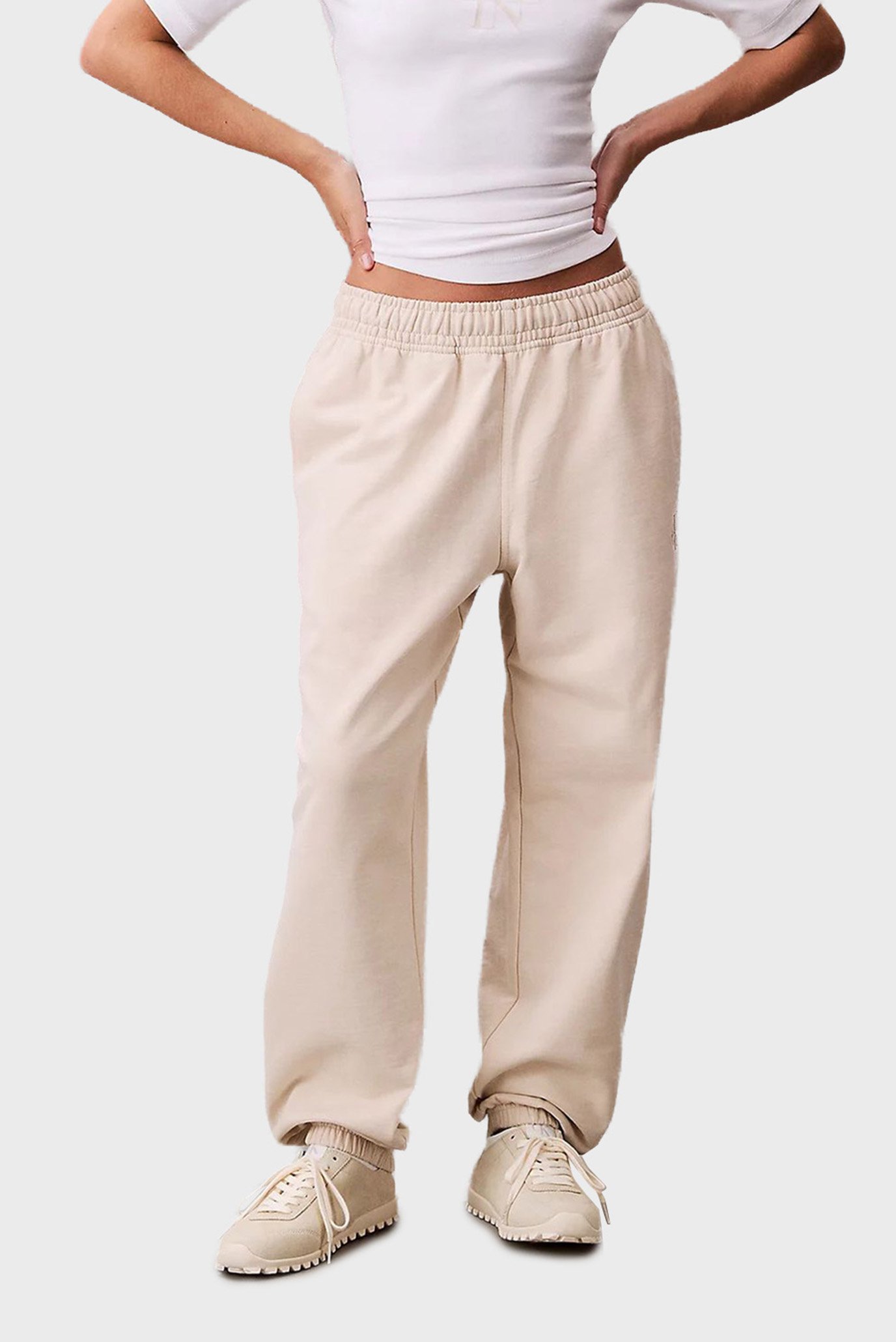 Женские бежевые спортивные брюки FRENCH TERRY Бежевый S Calvin Klein Jeans LV047B235G Женские бежевые спортивные брюки FRENCH TERRY Бежевый S Calvin Klein Jeans LV047B235G