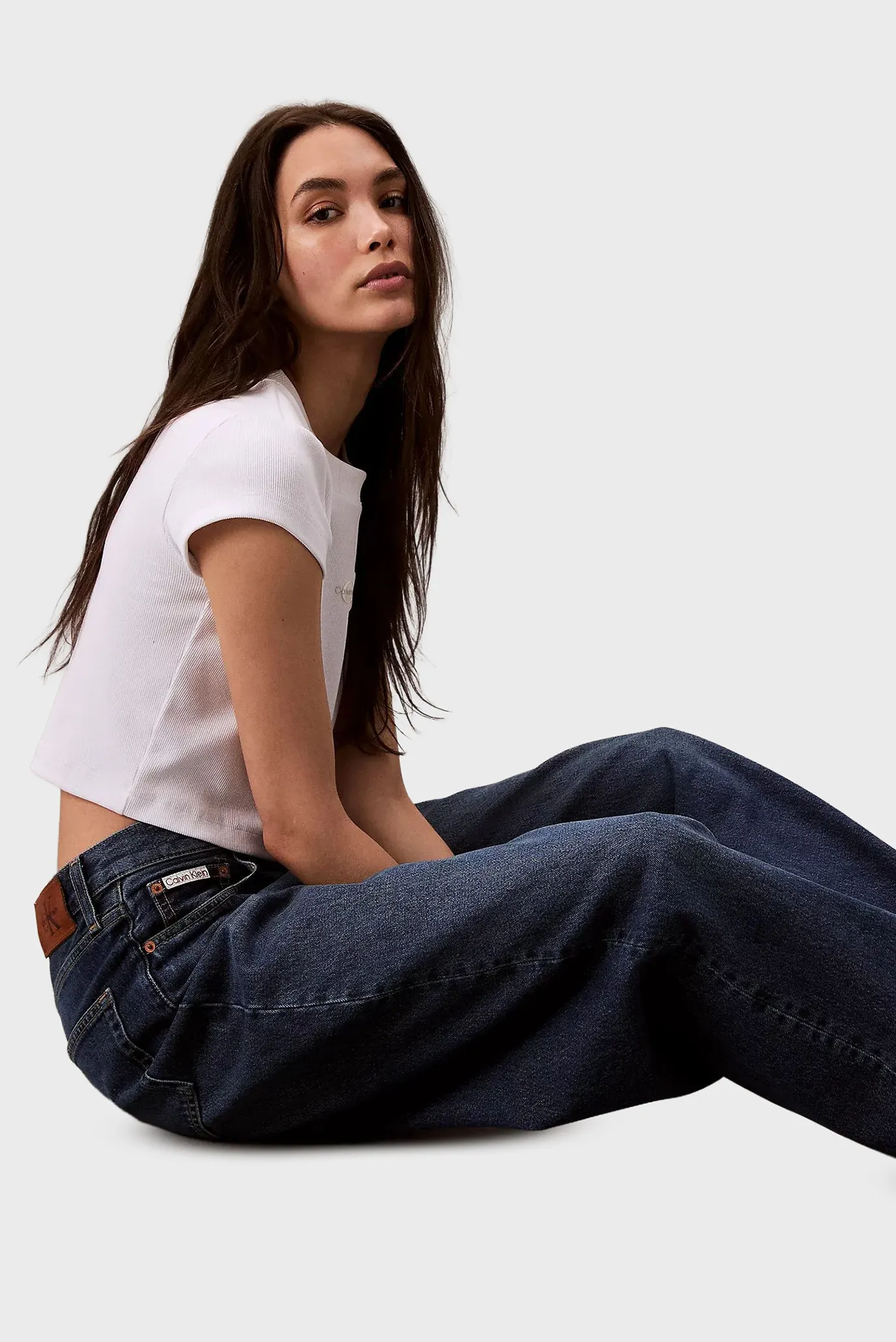 Женские темно-синие джинсы THE WIDE LEG 5