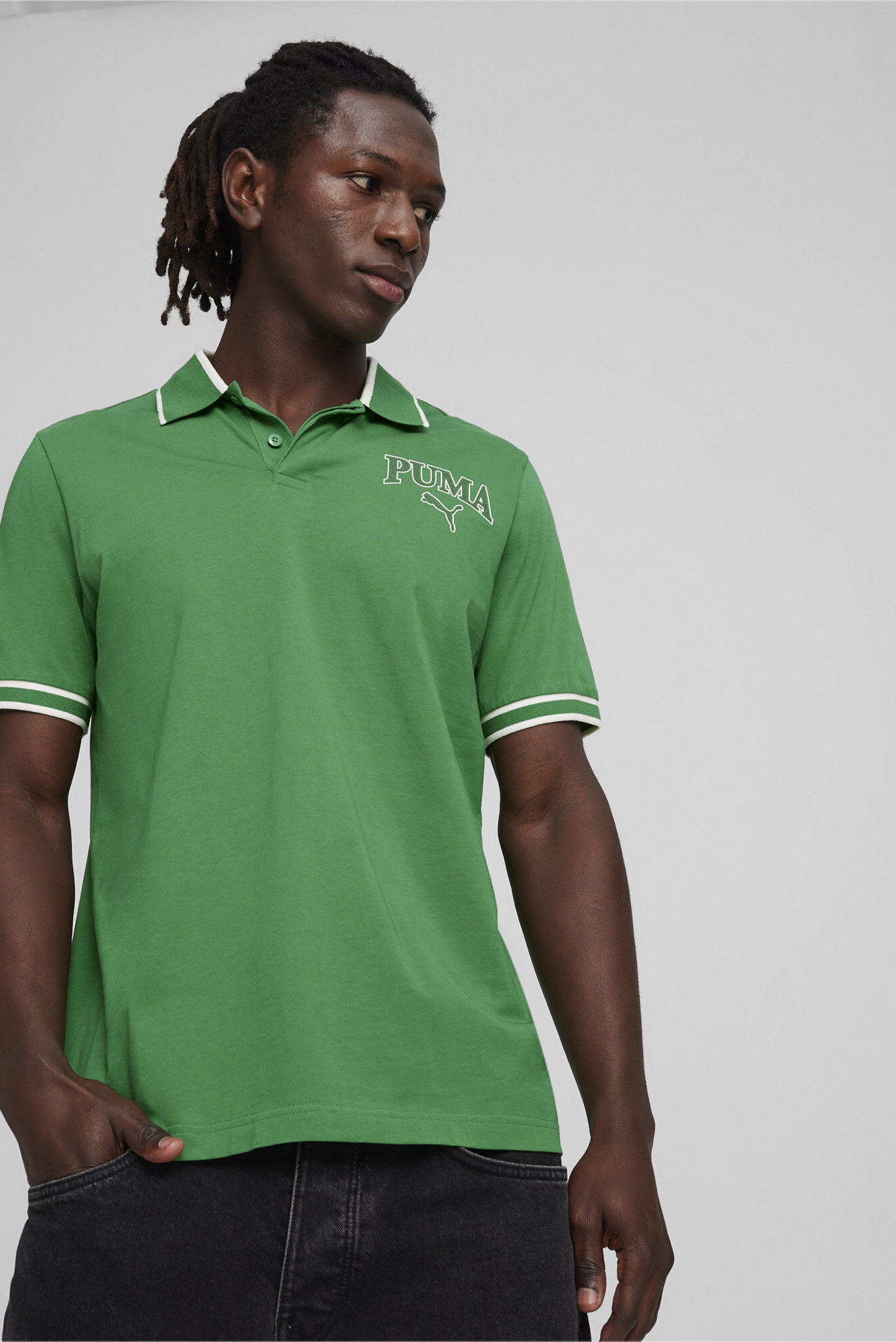 Мужское зеленое поло PUMA SQUAD Men's Polo 1