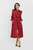 Женское красное шелковое платье с узором
