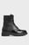 Женские черные кожаные ботинки MALINCA