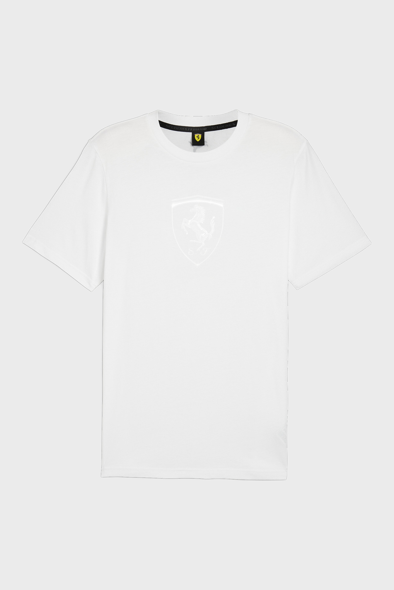 Чоловіча біла футболка Scuderia Ferrari Race Tonal Shield Tee Men 1