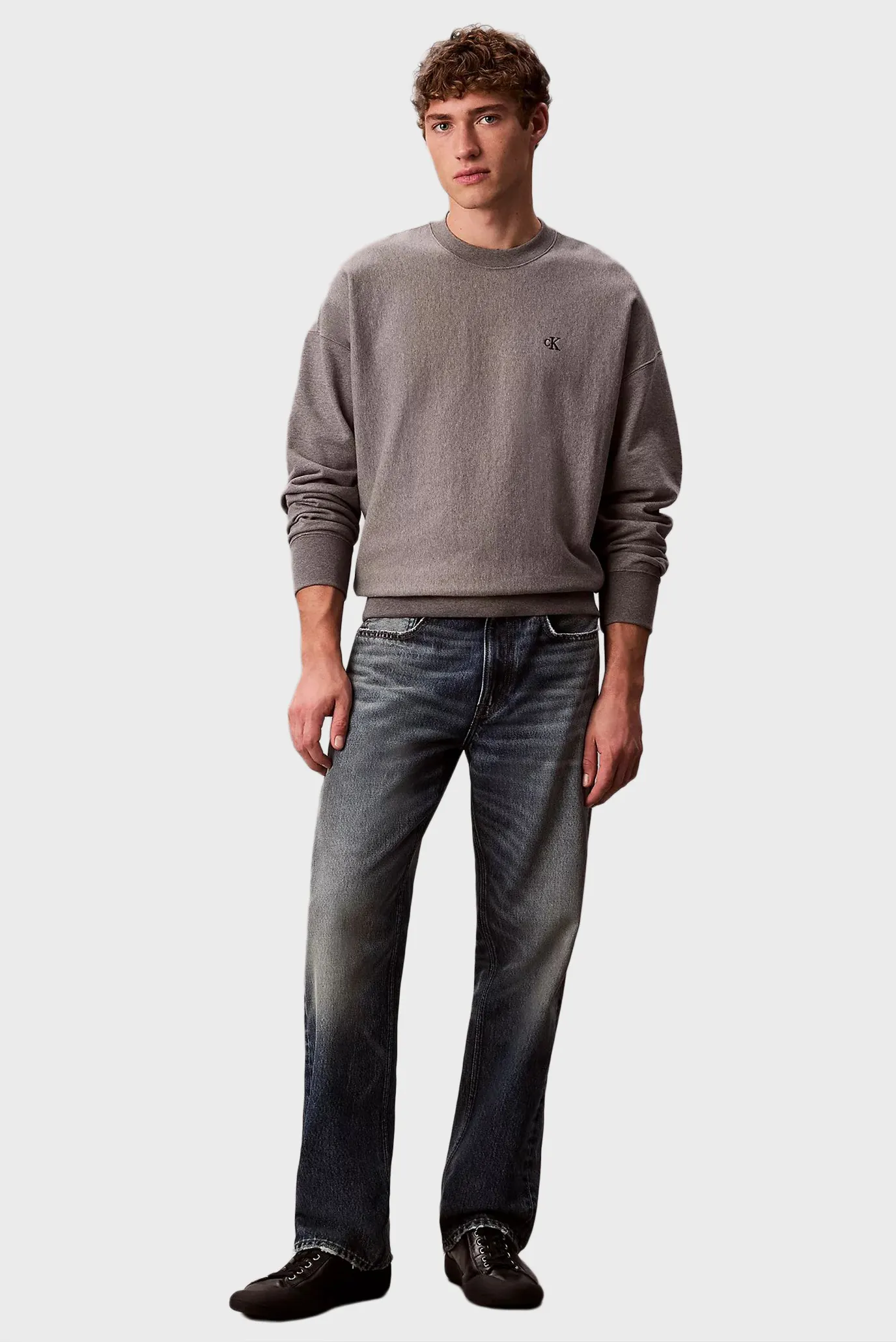 Чоловічий сірий світшот PREMIUM TERRY MONOGRAM 2