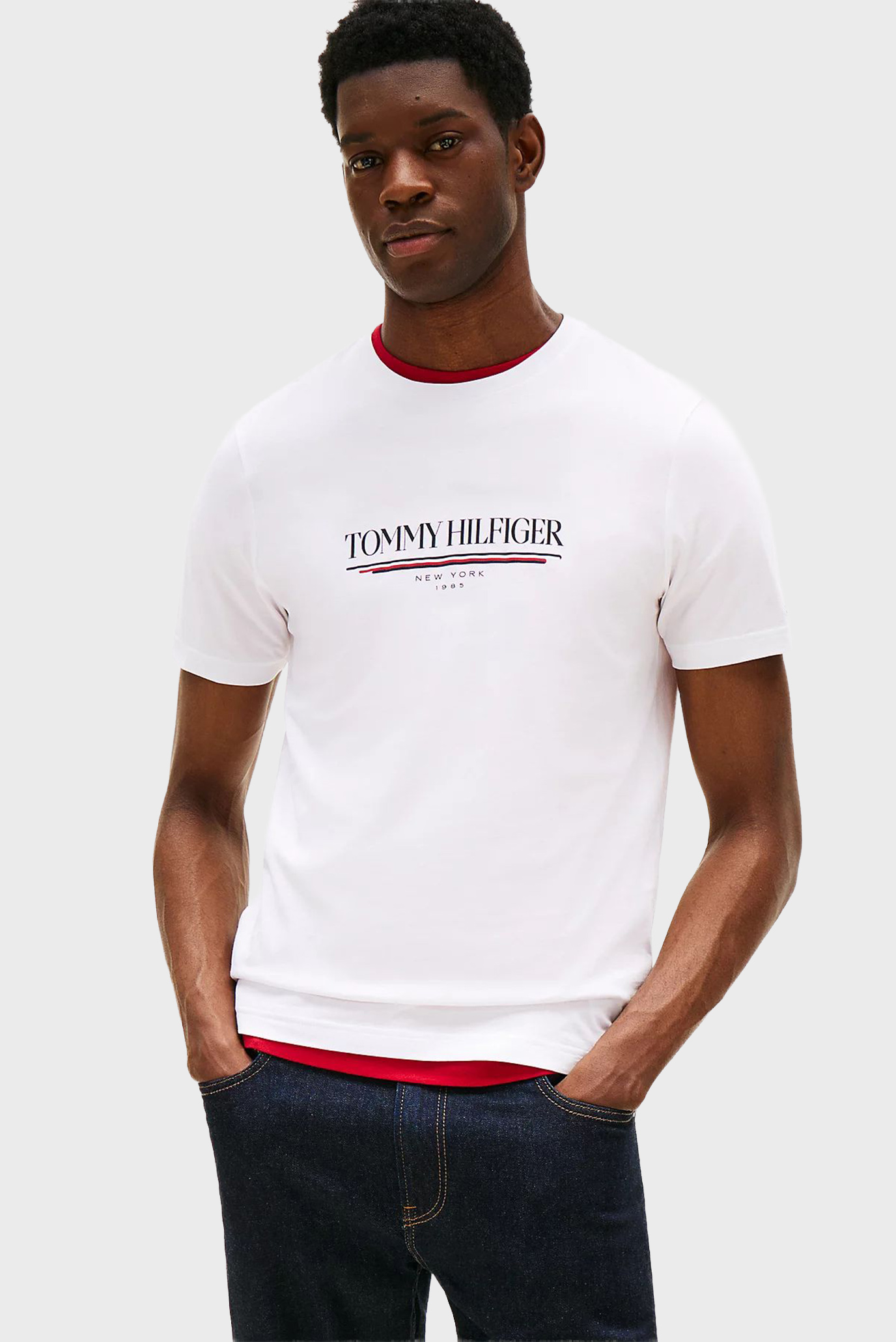 Мужская белая футболка BRAND LOVE Белый XXL Tommy Hilfiger MW0MW40324 Мужская белая футболка BRAND LOVE Белый XXL Tommy Hilfiger MW0MW40324