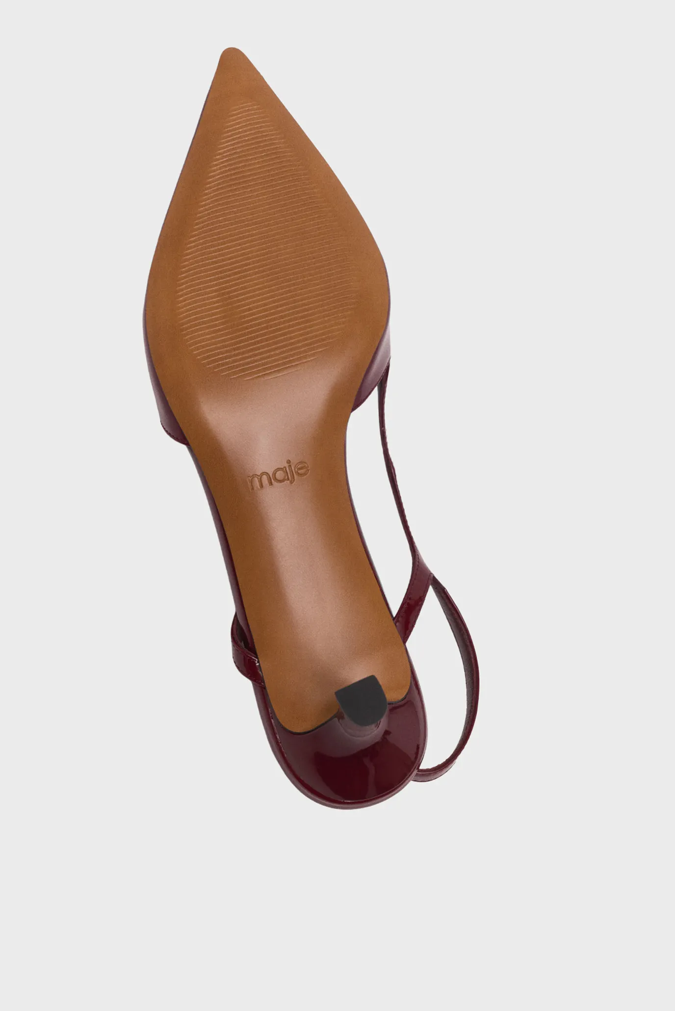 Жіночі бордові шкіряні слінгбеки 7