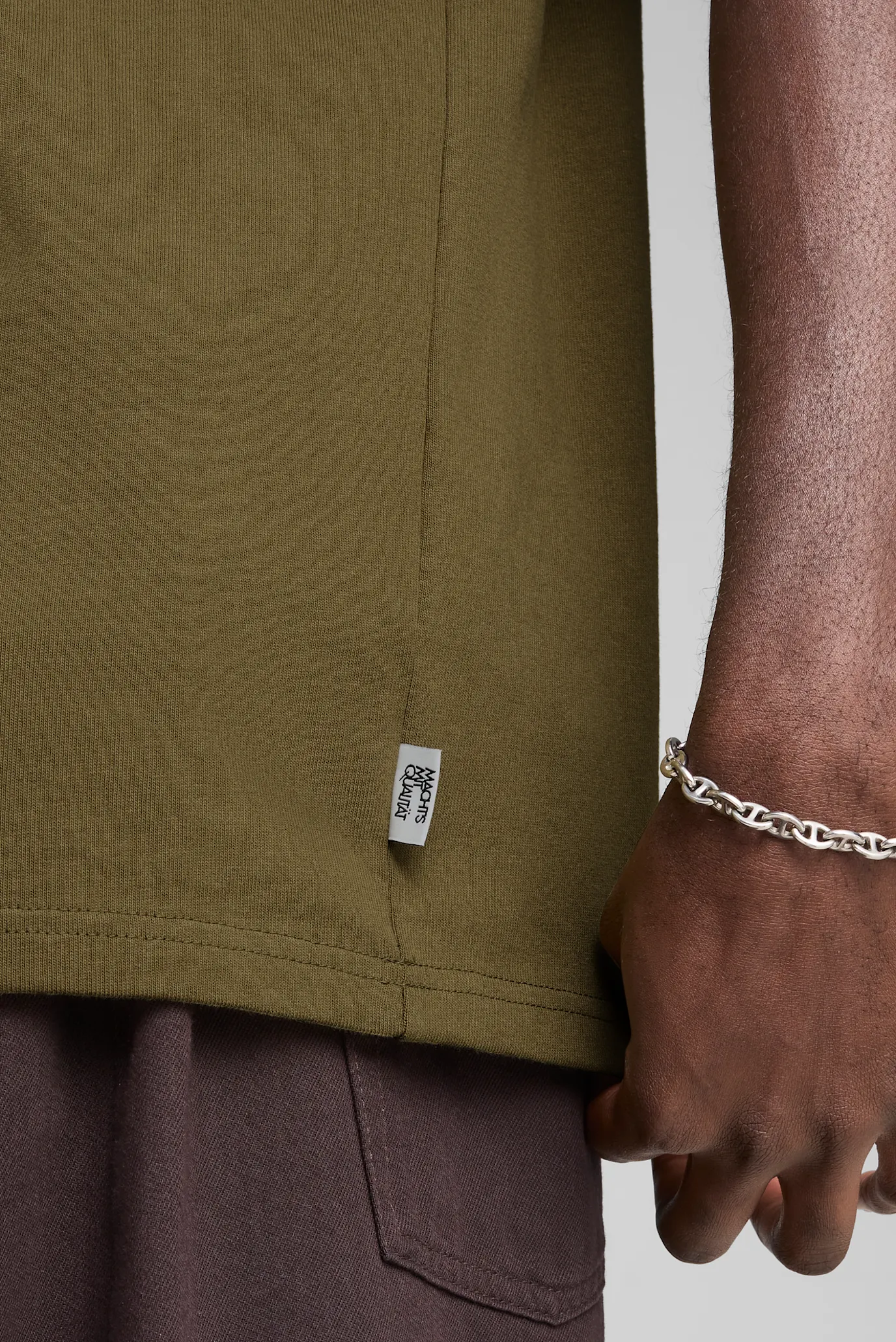 Чоловіча оливкова футболка MMQ Tee 5