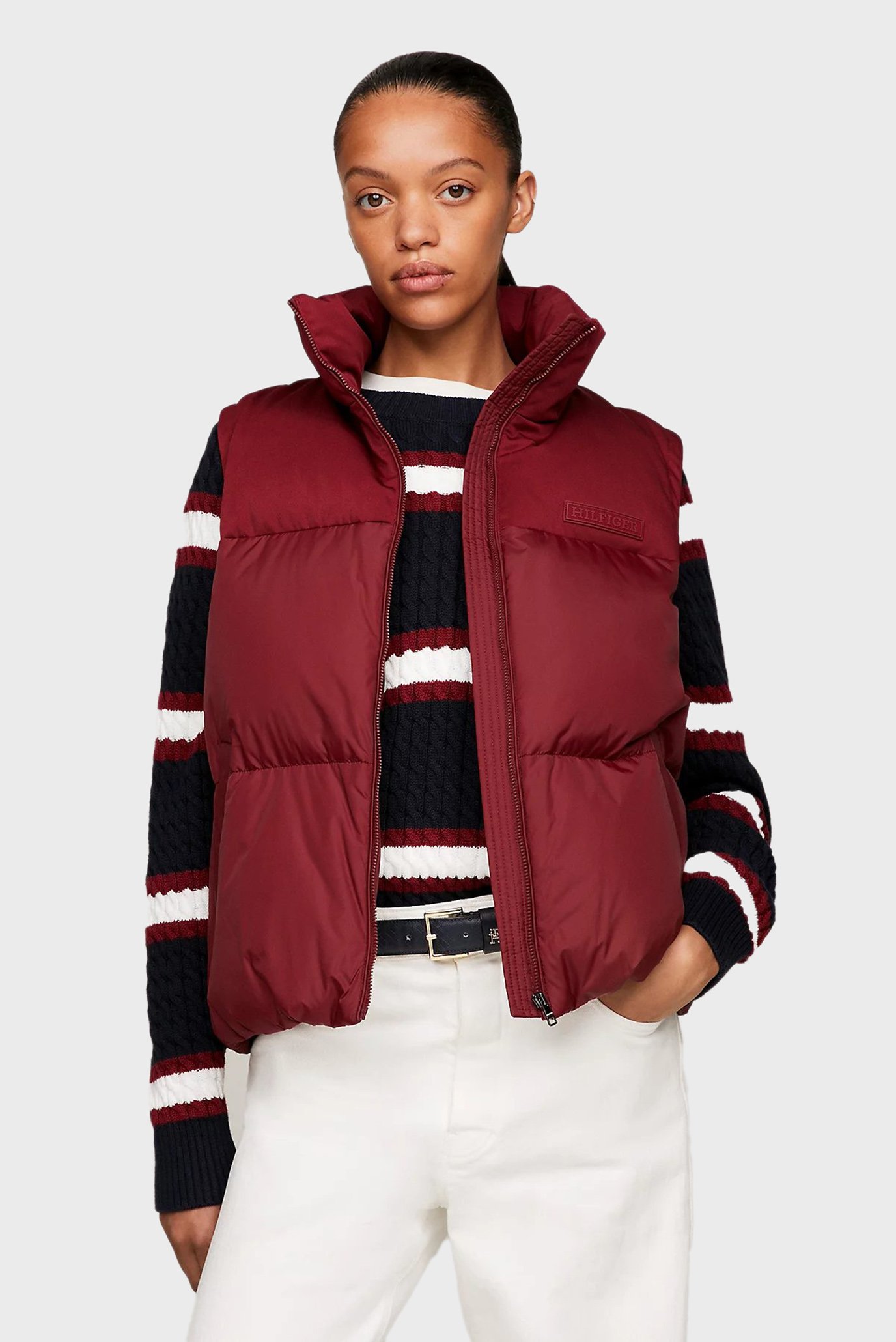 Жіночий червоний жилет NEW YORK PUFFER VEST 1