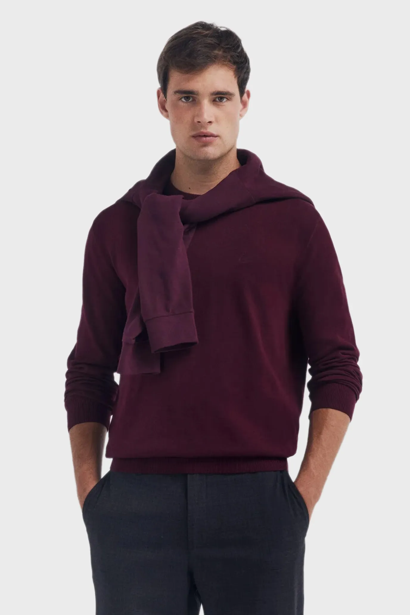 Чоловічий бордовий джемпер 1