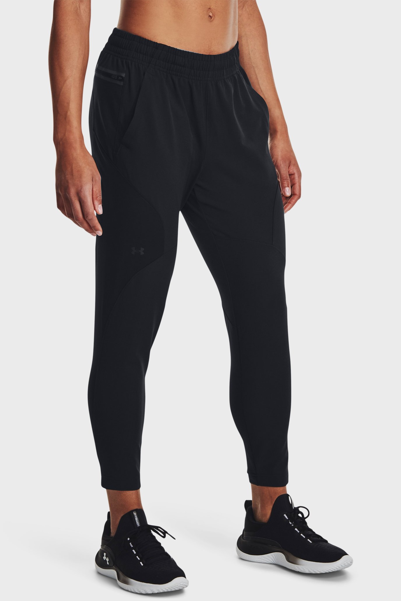 Женские черные спортивные брюки UA UNSTOPPABLE HYBRID 1
