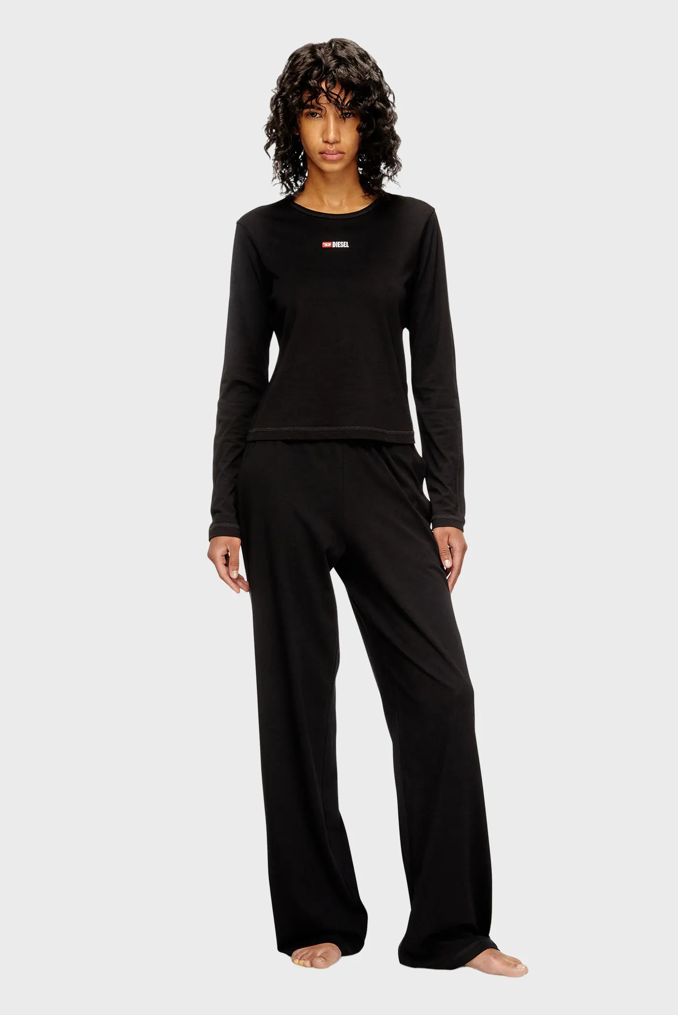 Жіноча чорна піжама (лонгслів, брюки) SET-GILDA-D-CORE 1