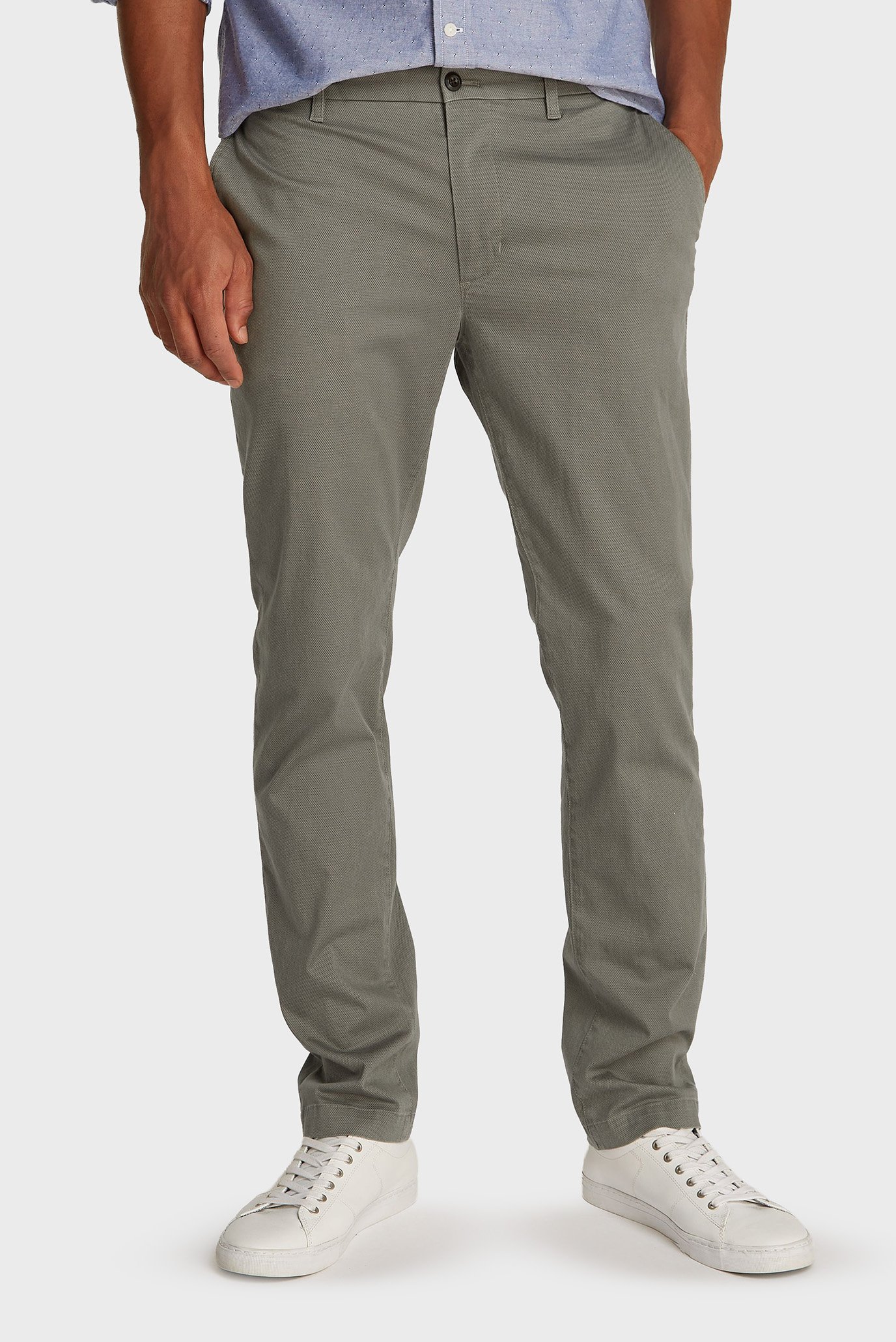 Мужские серые чиносы DENTON PRINTED STRUCTURE CHINO Серый 34-32 Tommy Hilfiger MW0MW37717 Мужские серые чиносы DENTON PRINTED STRUCTURE CHINO Серый 34-32 Tommy Hilfiger MW0MW37717