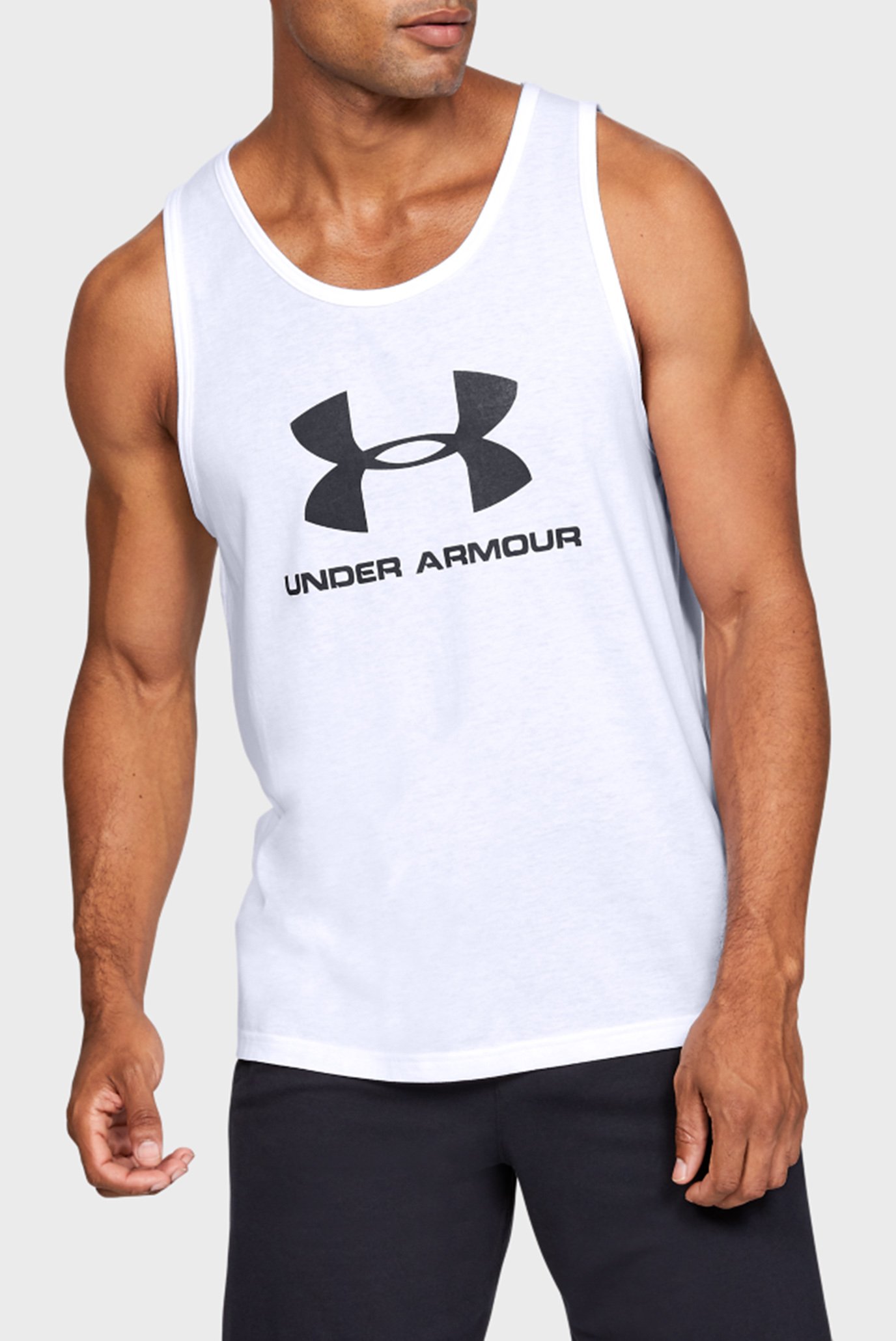 Чоловіча біла майка UA SPORTSTYLE LOGO TANK Under Armour 1329589101