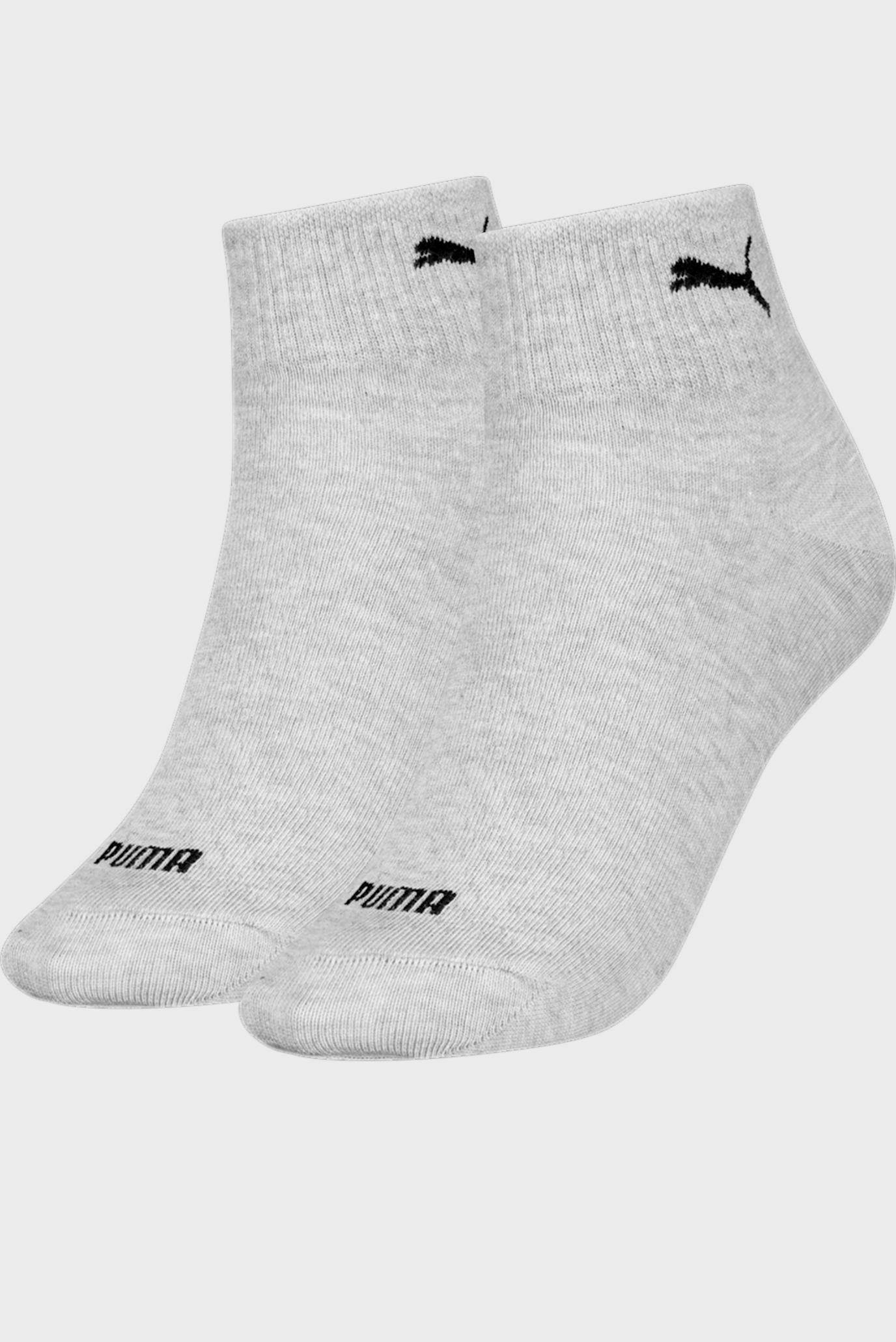 Женские светло-серые носки (2 пары) PUMA Women's Quarter Socks 2 pack 1