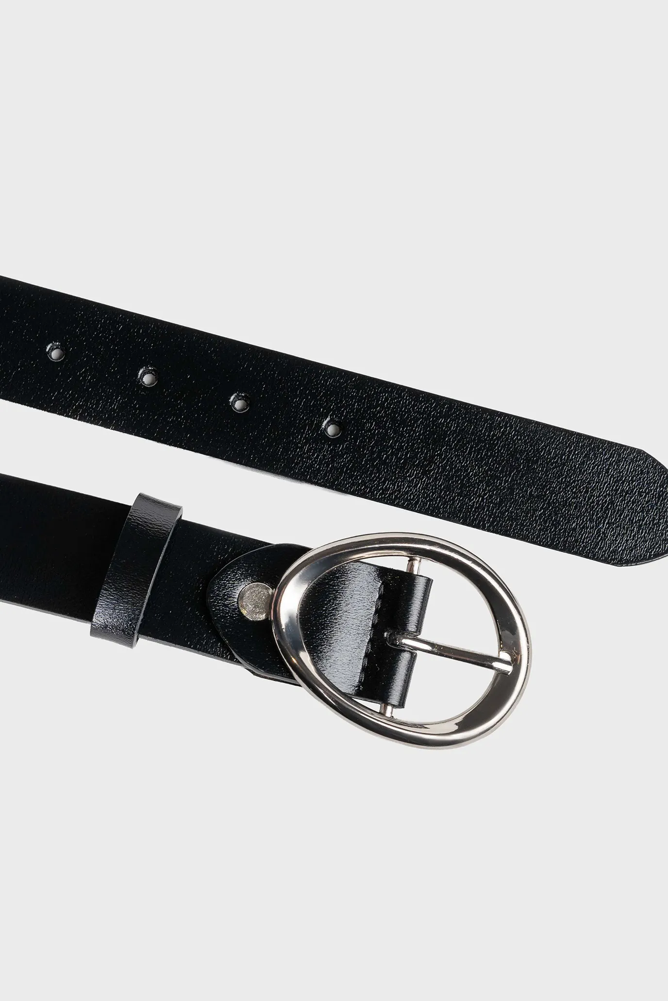 Женский черный кожаный ремень 2