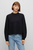 Женский черный шерстяной свитер