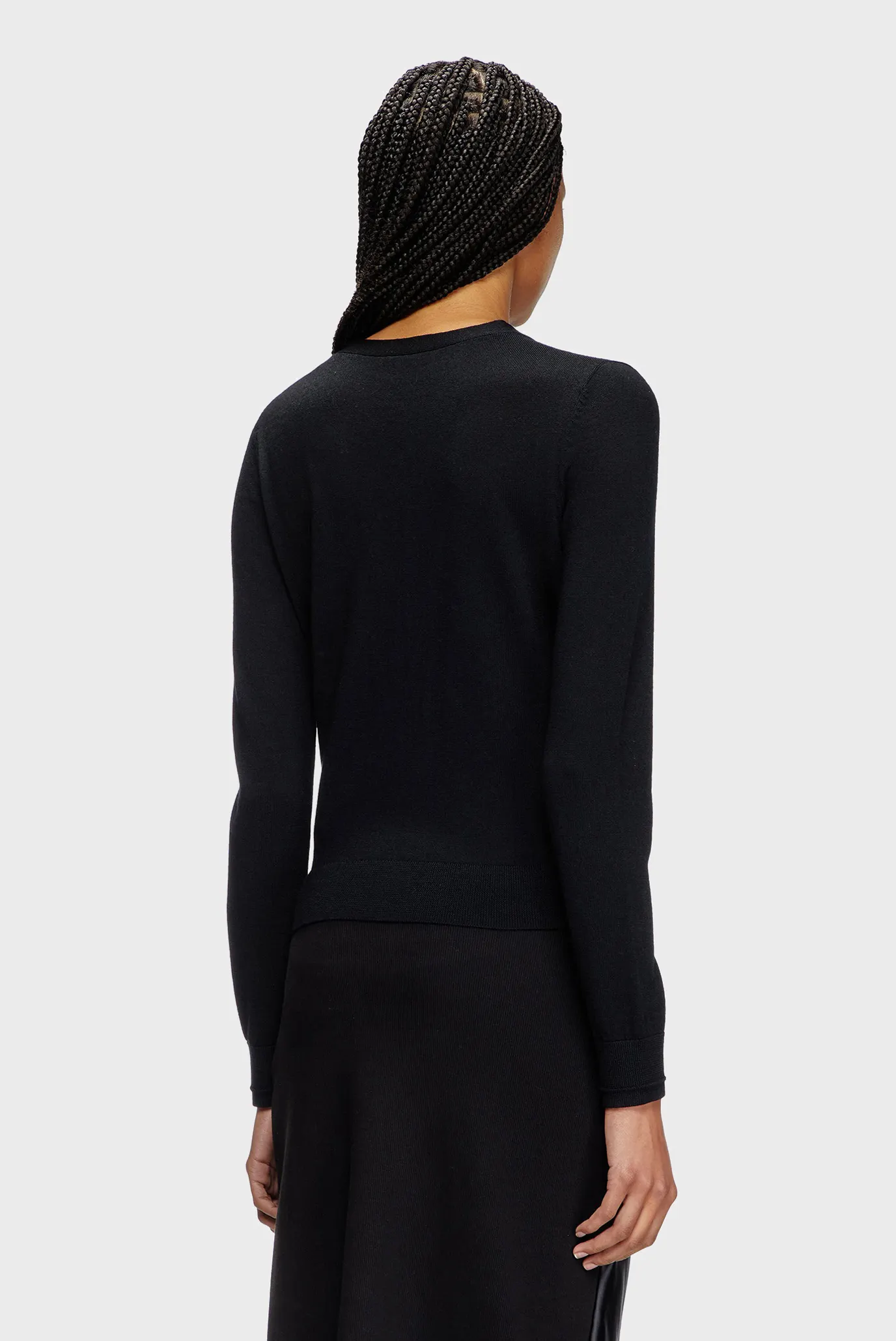 Женский черный шерстяной кардиган M-ALIMA 3