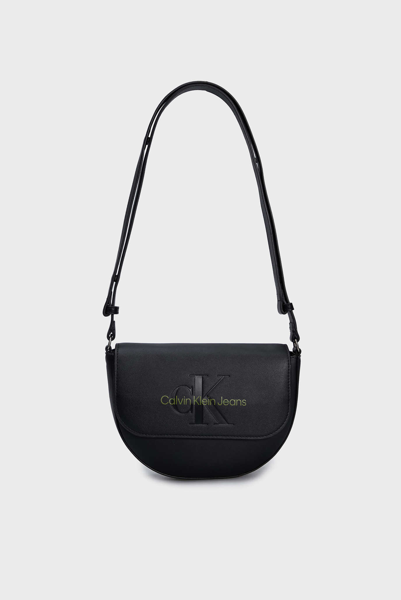 Жіноча чорна сумка SCULPTED SADDLE BAG22 MONO 1