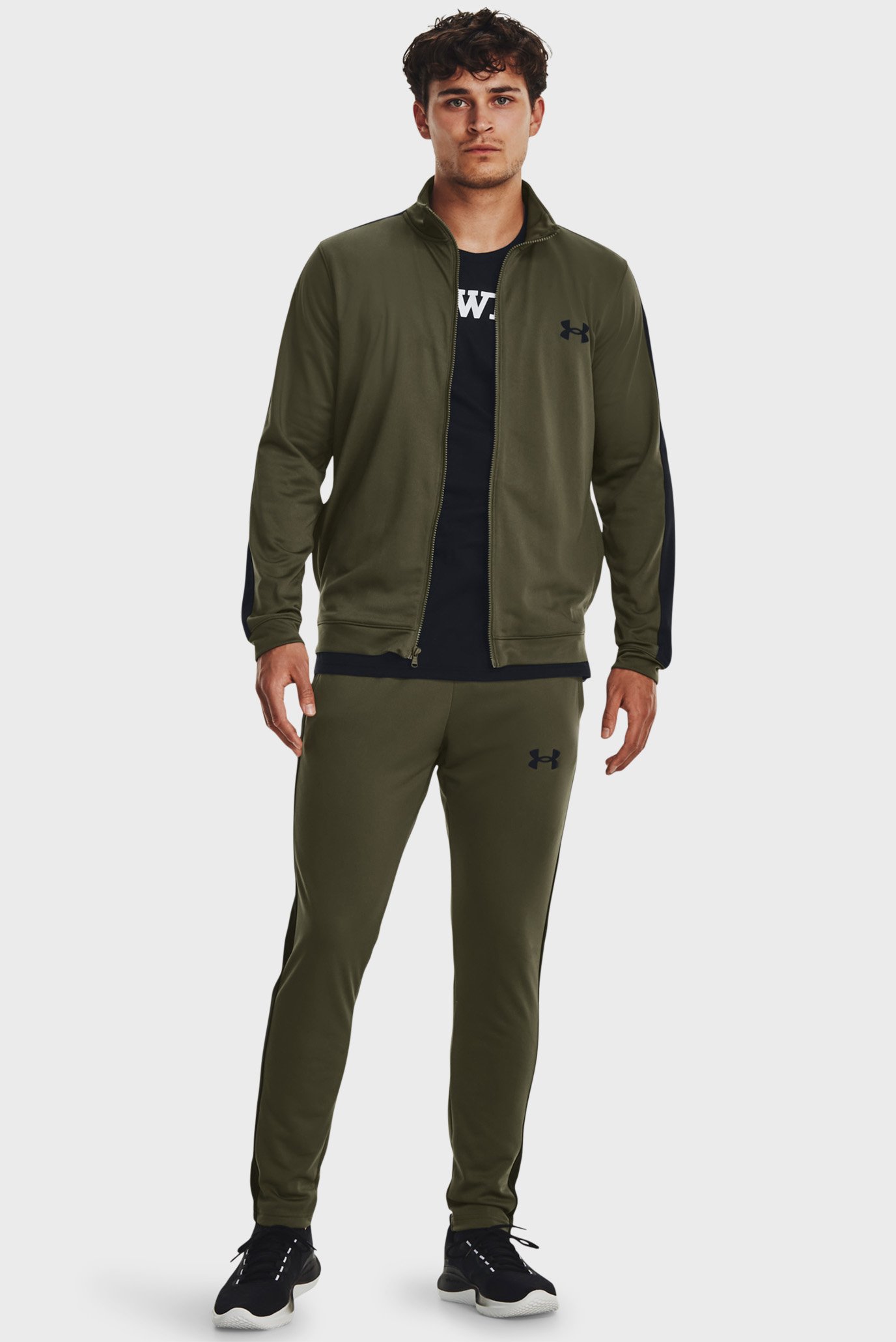 Мужской зеленый спортивный костюм (кофта, брюки) UA Knit Track Suit 1