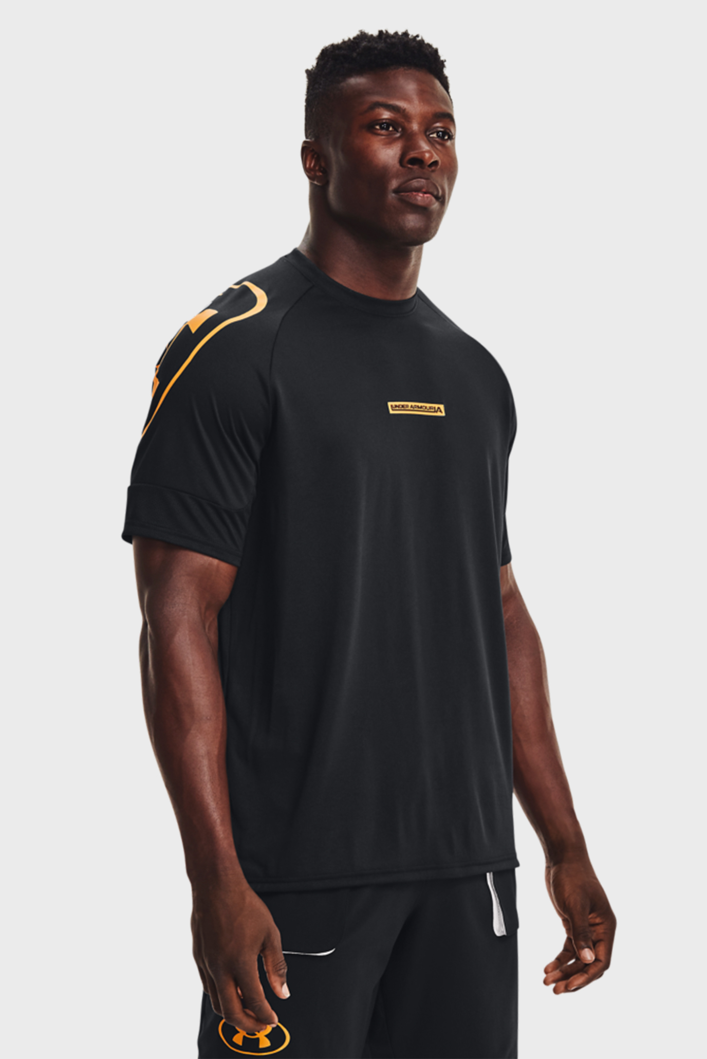 Мужская черная футболка UA Evolution Training SS 1