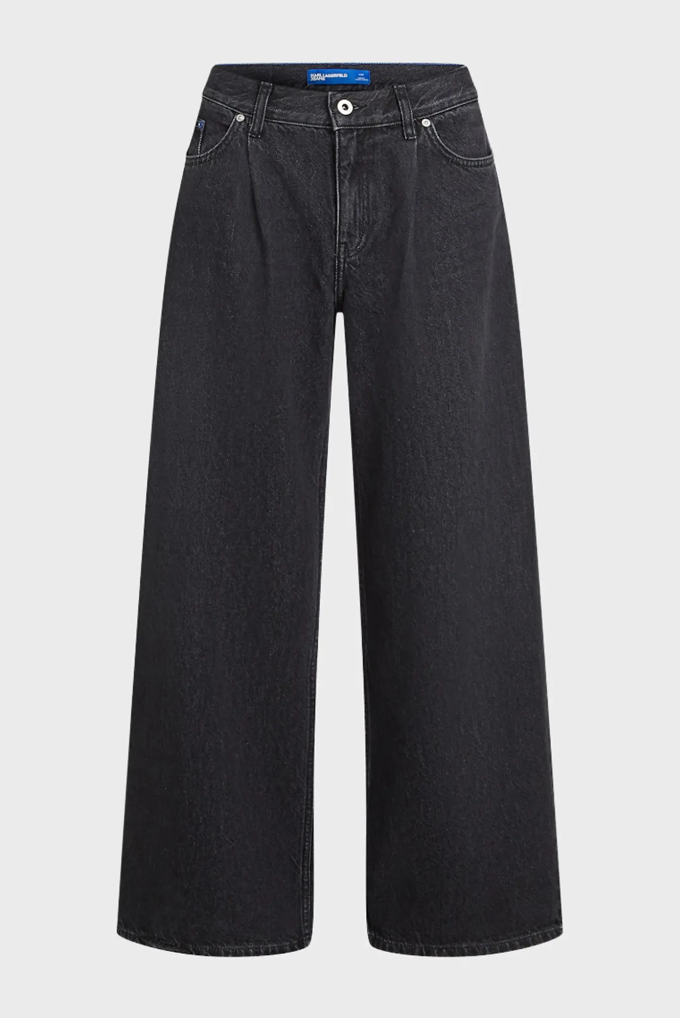 Женские черные джинсы wide leg 5