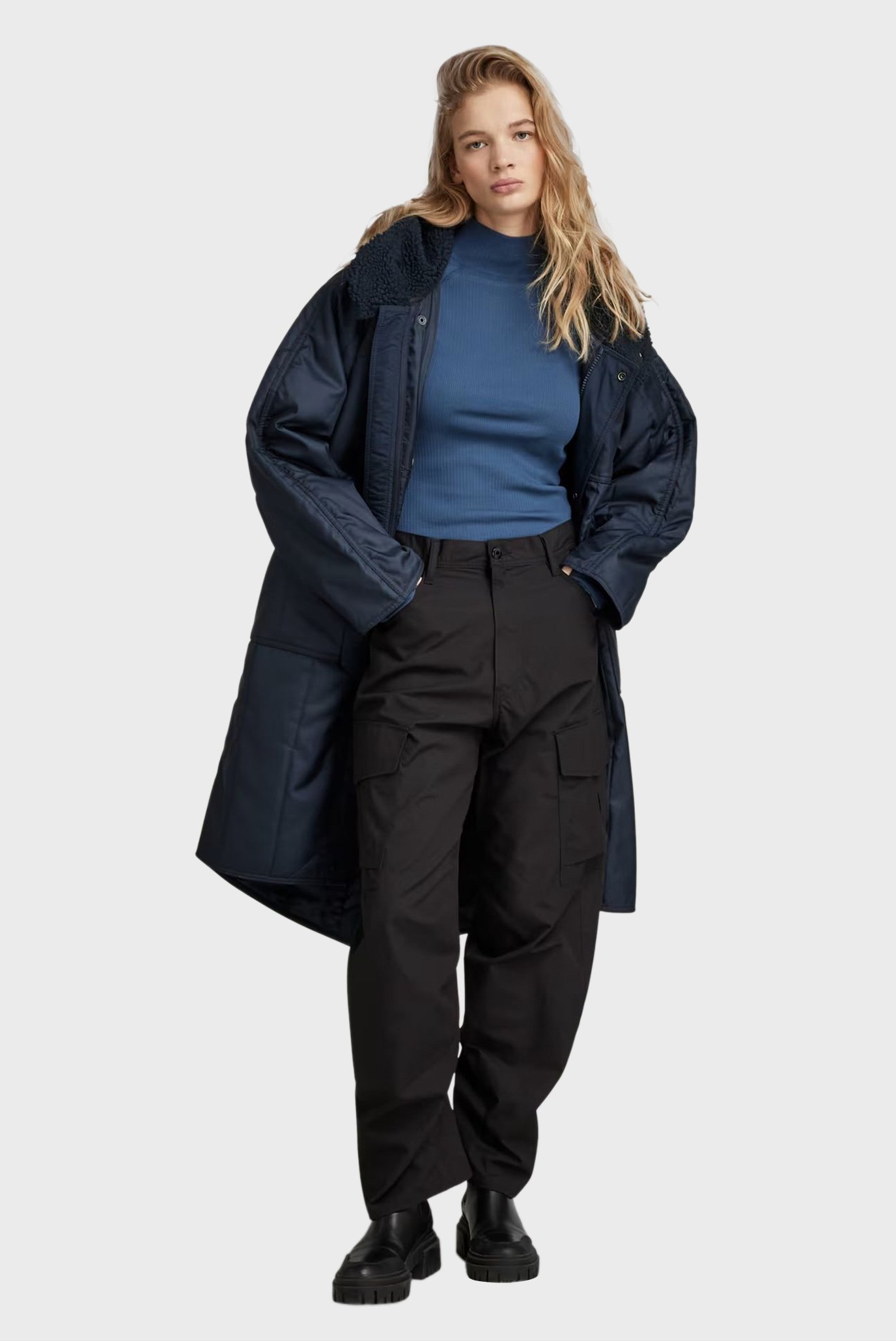 Женская темно-синяя куртка Fishtail parka Синий L G-Star RAW D23545,D415 Женская темно-синяя куртка Fishtail parka Синий L G-Star RAW D23545,D415
