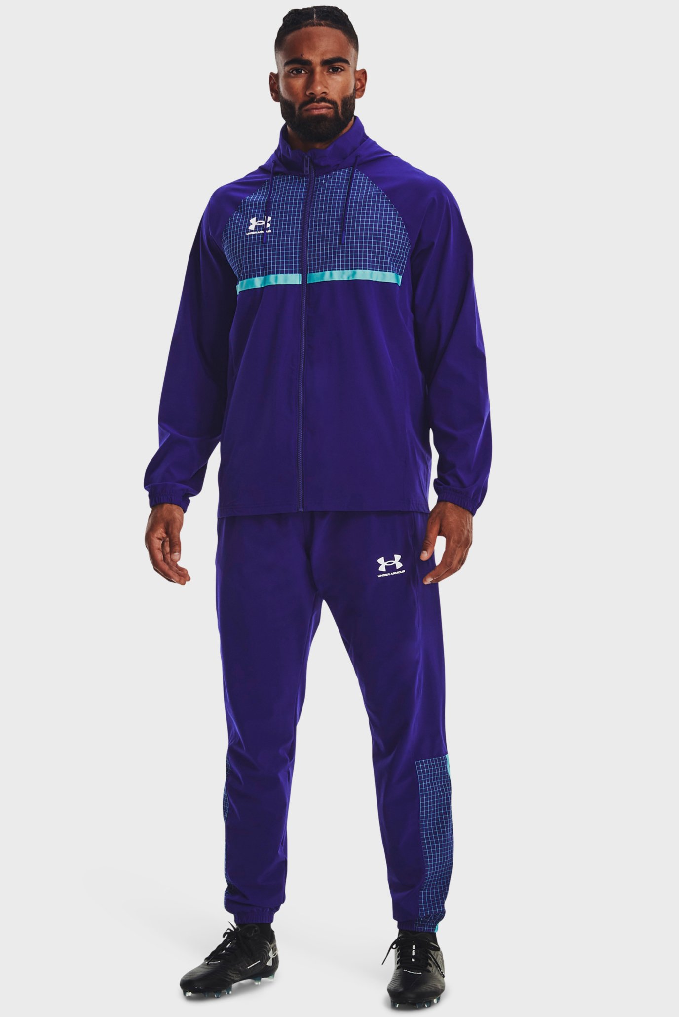 Мужской фиолетовый спортивный костюм (кофта, брюки) UA Accelerate Tracksuit 1