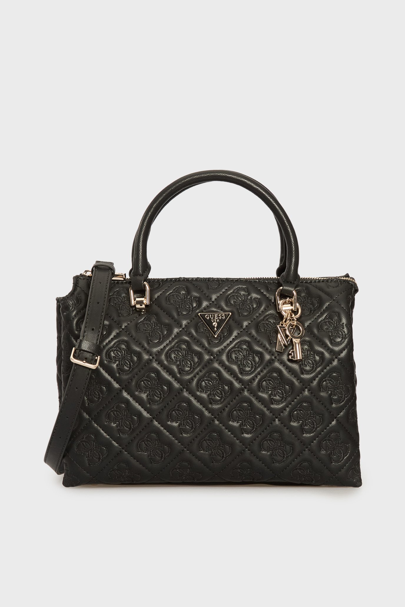 Женская черная сумка с узором ADELASIA Черный ONESIZE Guess HWQL9658060 Женская черная сумка с узором ADELASIA Черный ONESIZE Guess HWQL9658060
