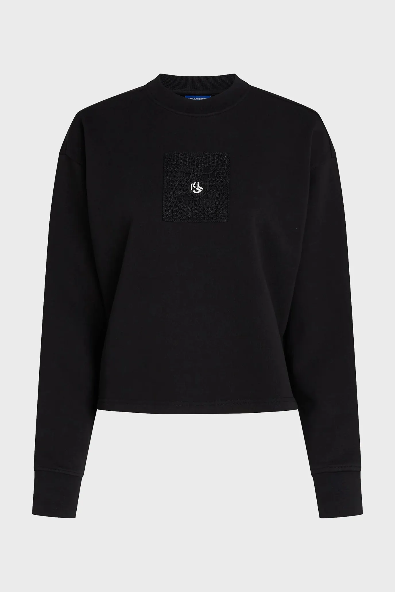 Жіночий чорний світшот regular crochet 5