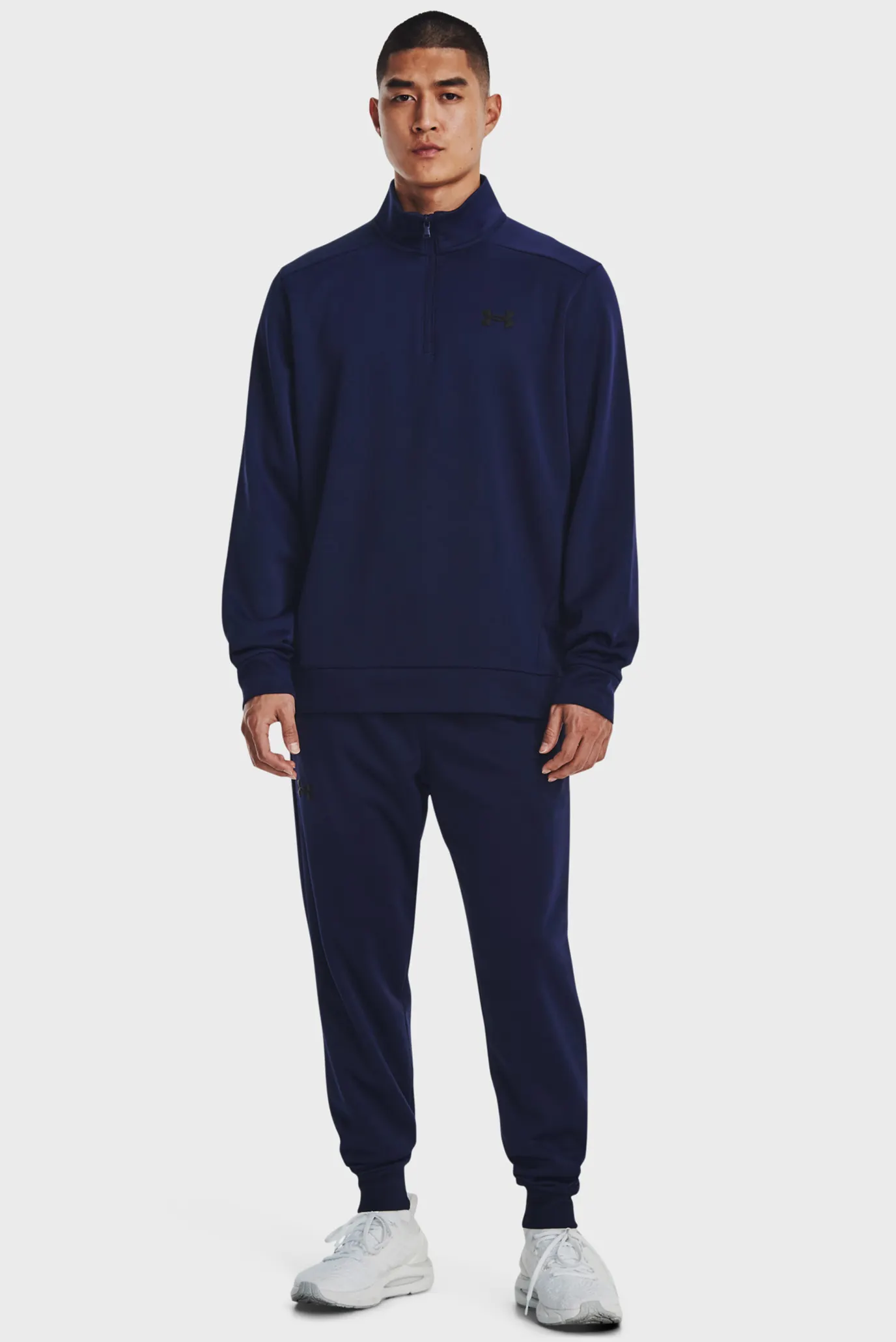 Чоловіча темно-синя спортивна кофта UA Armour Fleece 1/4 Zip 2