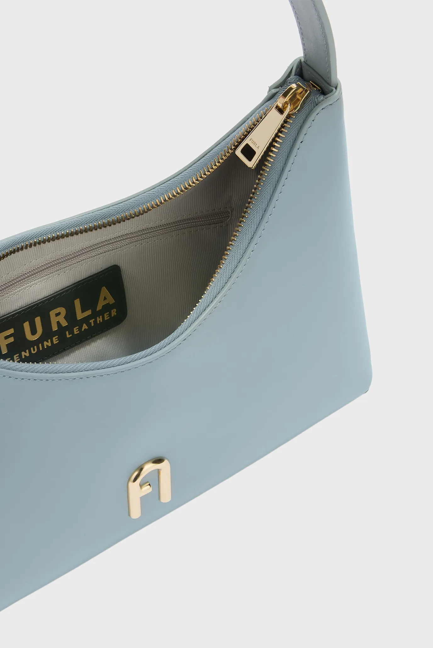 Женская голубая кожаная сумка 4