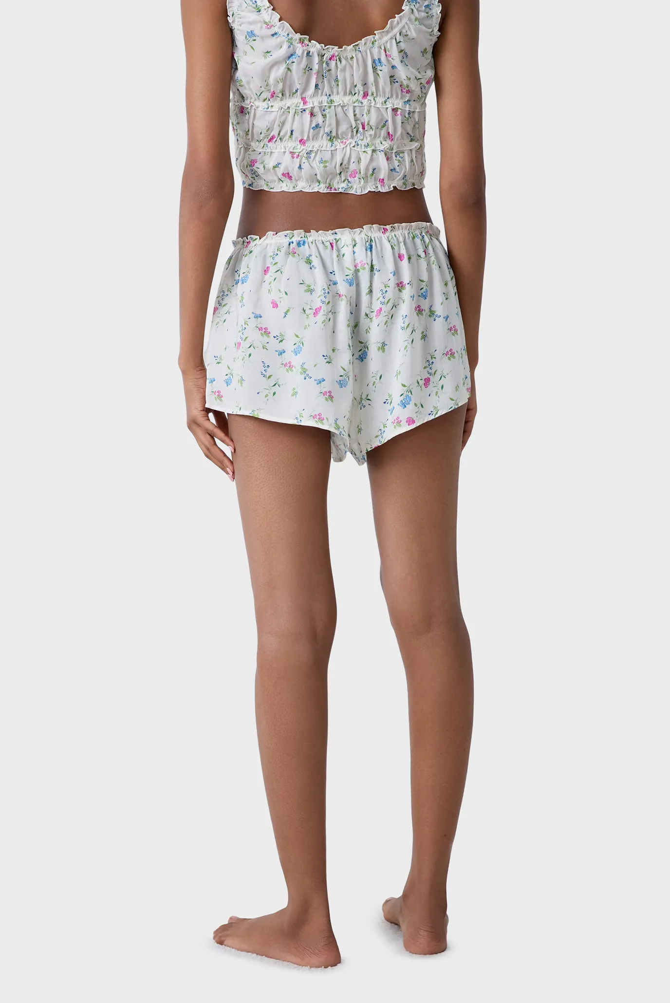 Женские белые шорты с узором PRATI 4