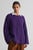 Женский фиолетовый свитер OVERSIZED CABLE KNIT C-NECK