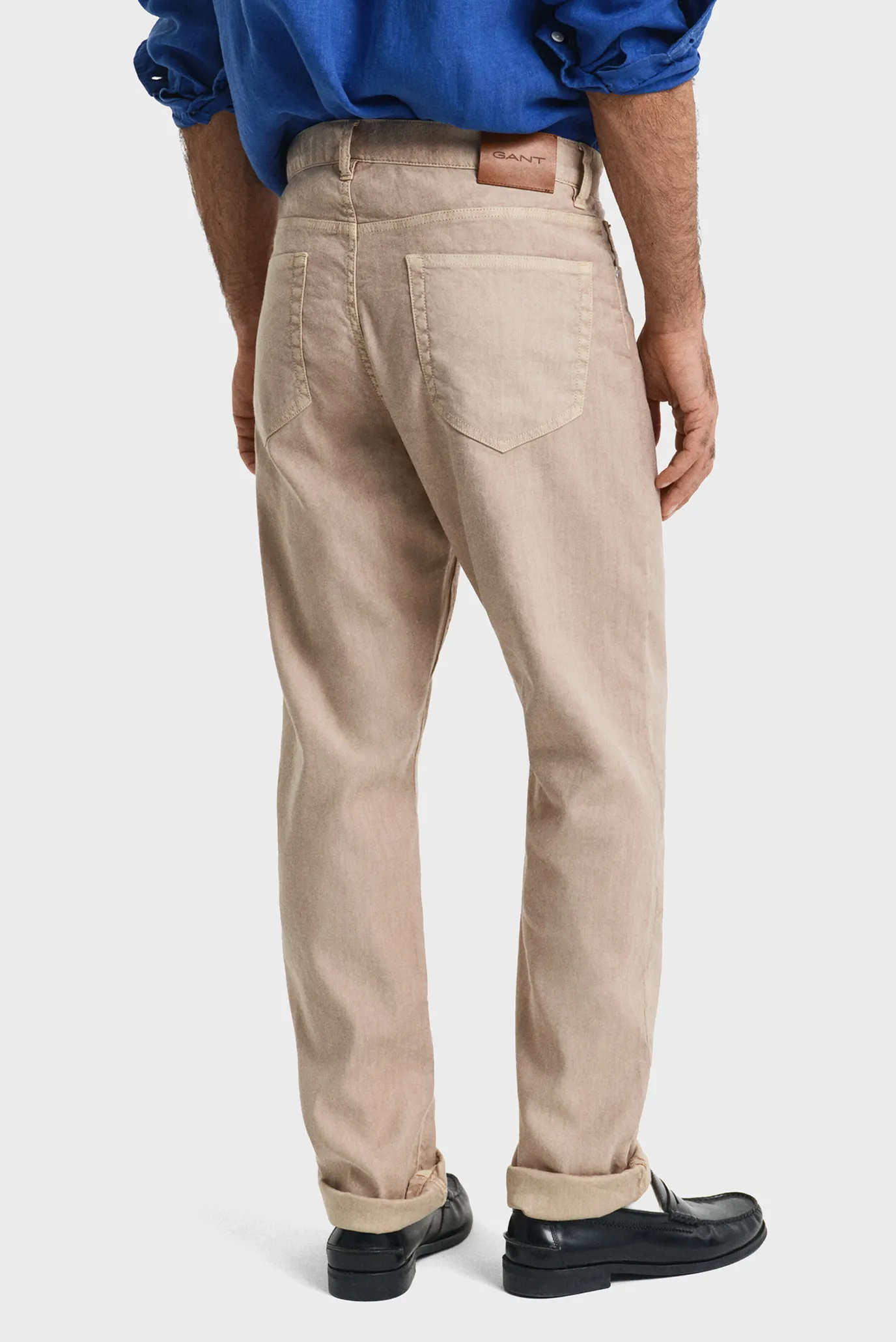 Мужские бежевые льняные джинсы REG COT/LINEN JEANS 3