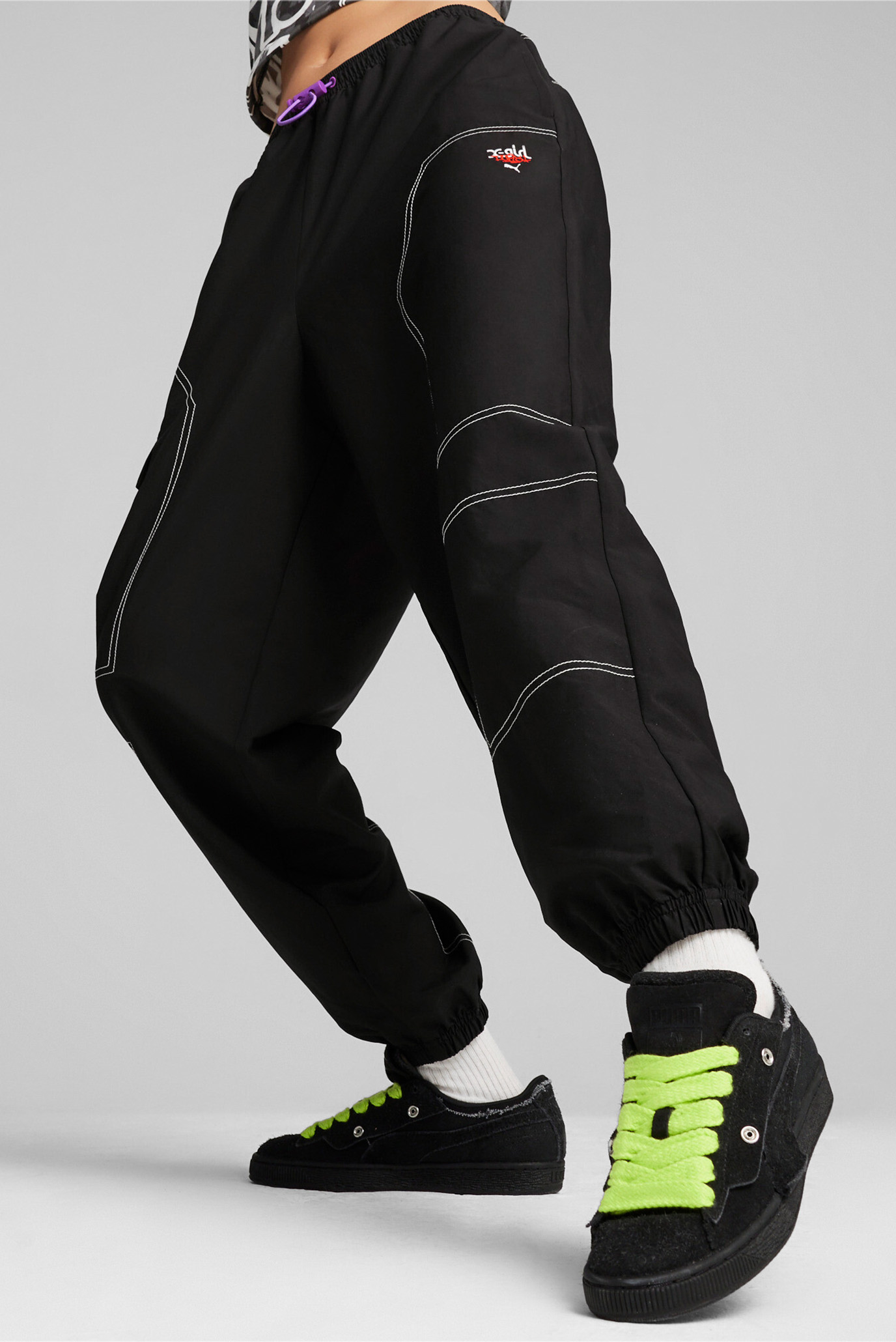 Женские черные спортивные брюки PUMA x X-GIRL Cargo Pants 1