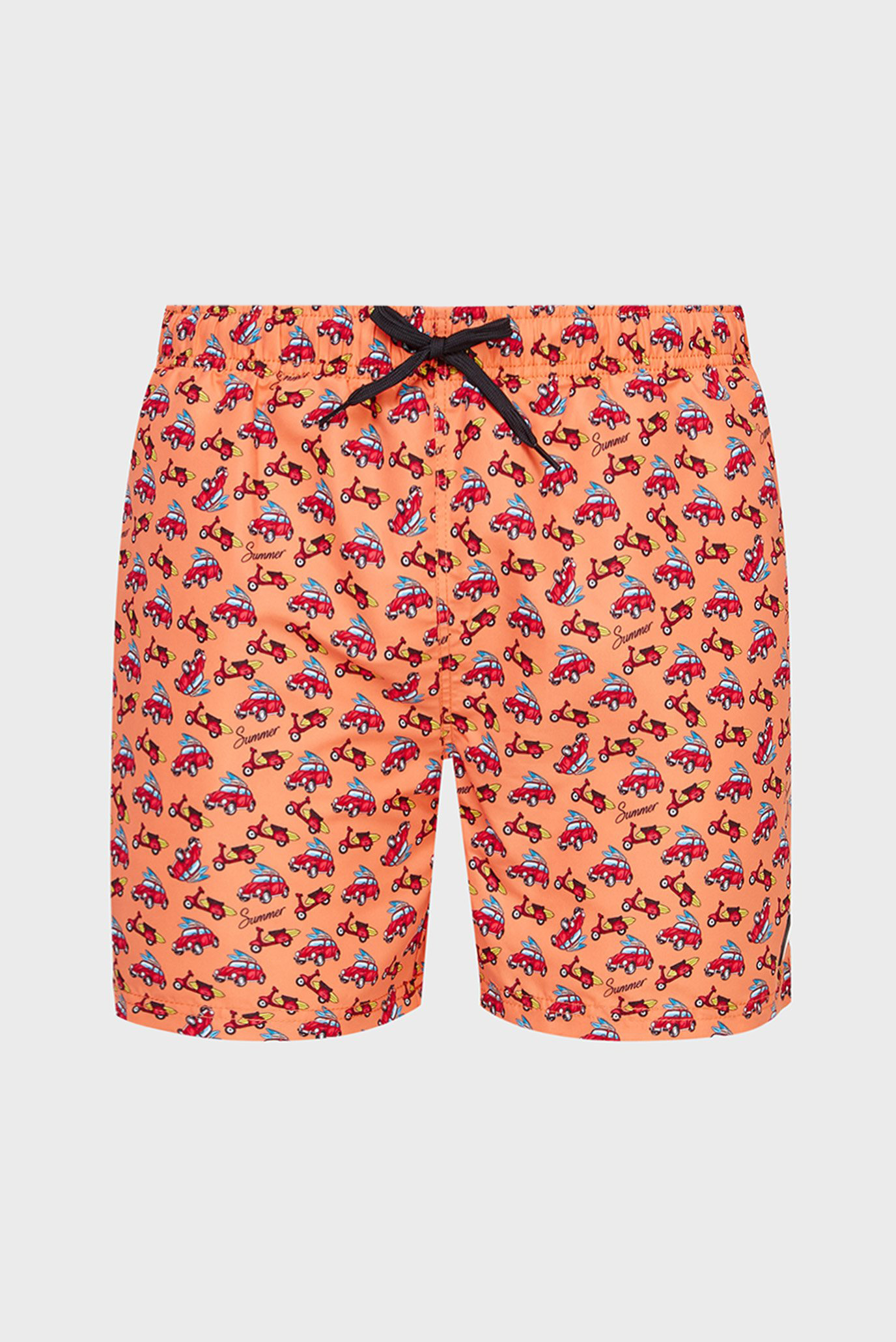 Мужские оранжевые плавательные шорты с узором 1