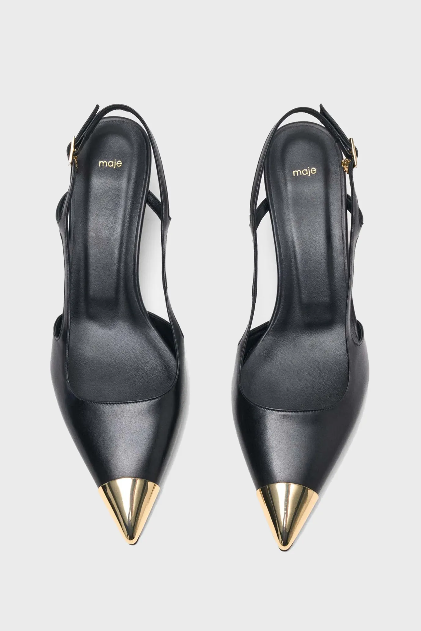 Жіночі чорні шкіряні слінгбеки 3