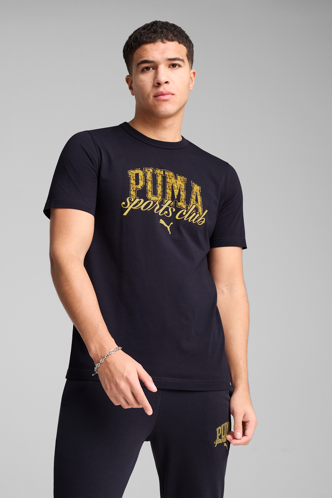 Мужская темно-синяя футболка PUMA Class Graphic Tee Men 1