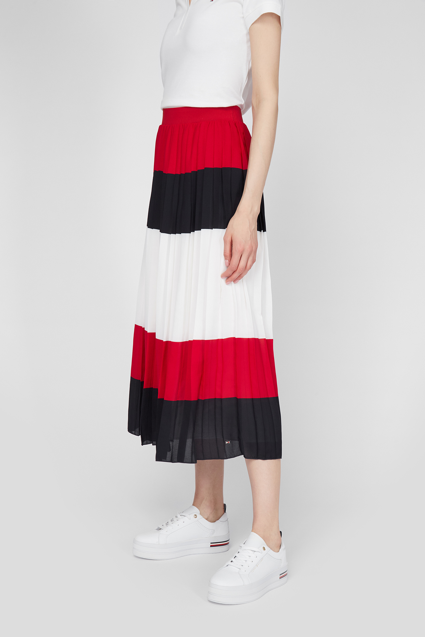 tommy hilfiger pleated midi skirt