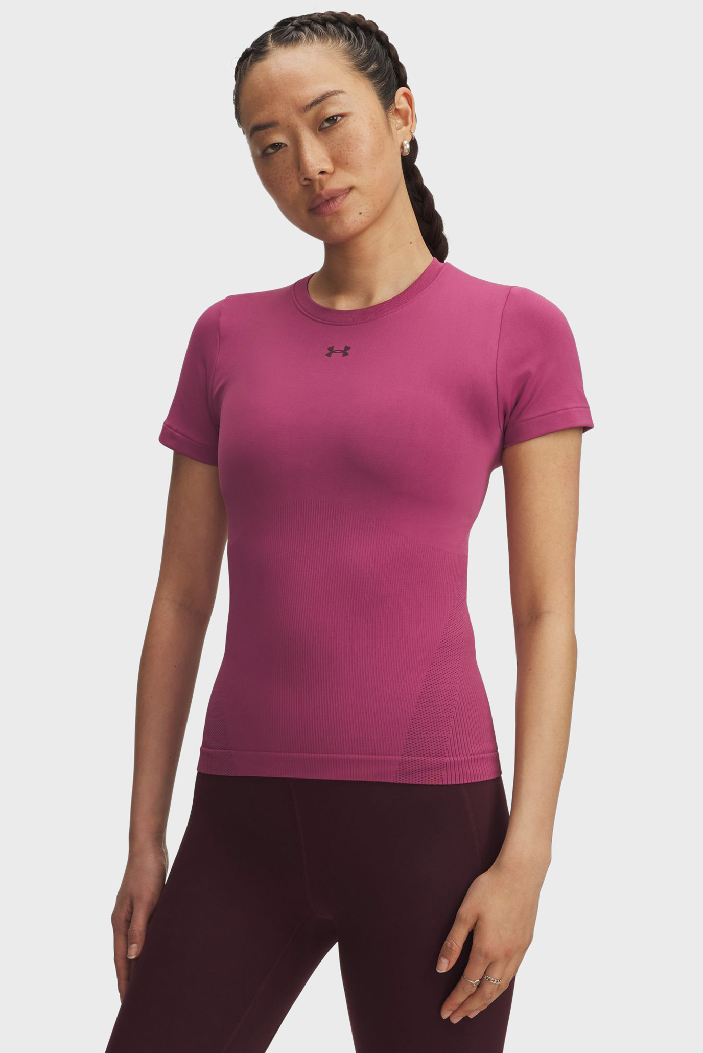 Женская малиновая футболка UA Vanish Seamless SS Малиновый XS Under Armour 6000642-659 Женская малиновая футболка UA Vanish Seamless SS Малиновый XS Under Armour 6000642-659
