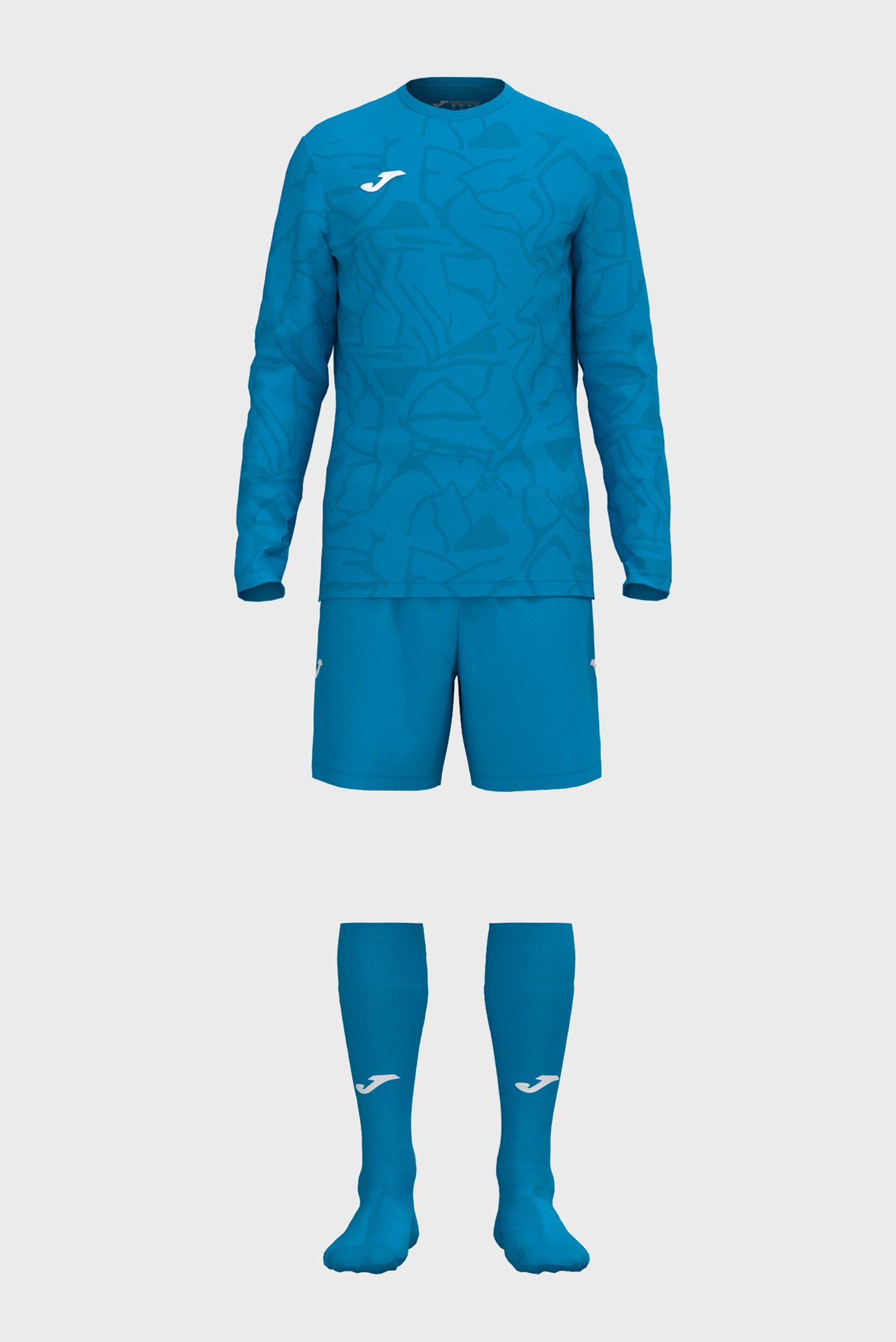 Чоловіча синя воротарська форма (лонгслів, шорти, гетри) 1