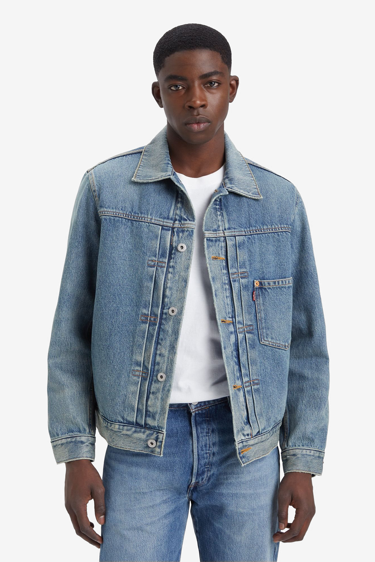 Чоловіча блакитна джинсова куртка 2в1 1