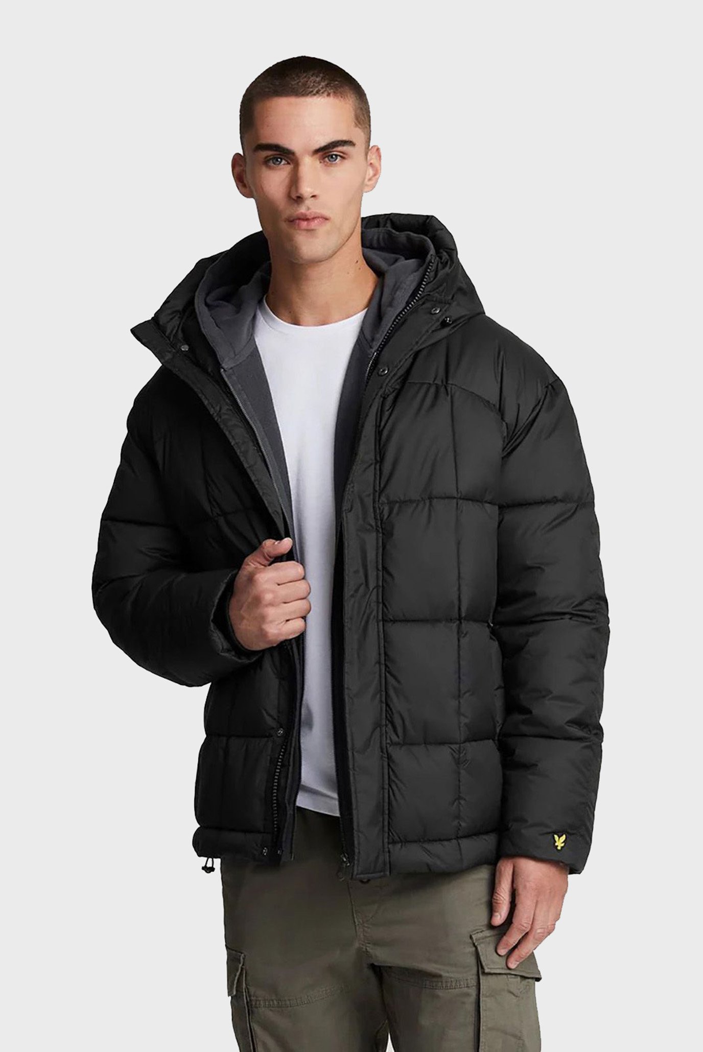 Чоловіча чорна куртка QUILTED PANNELLED JACKET 1