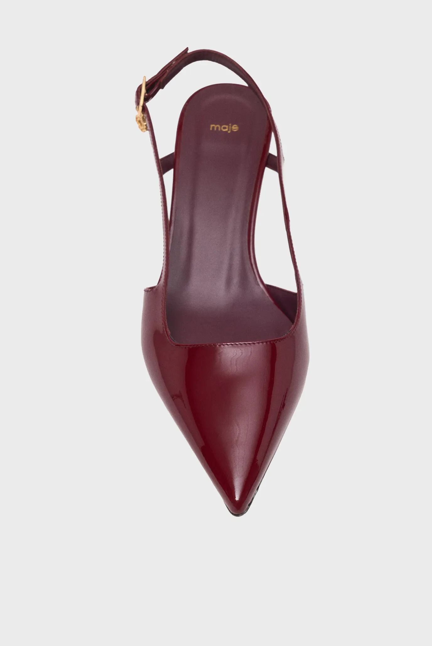 Жіночі бордові шкіряні слінгбеки 4