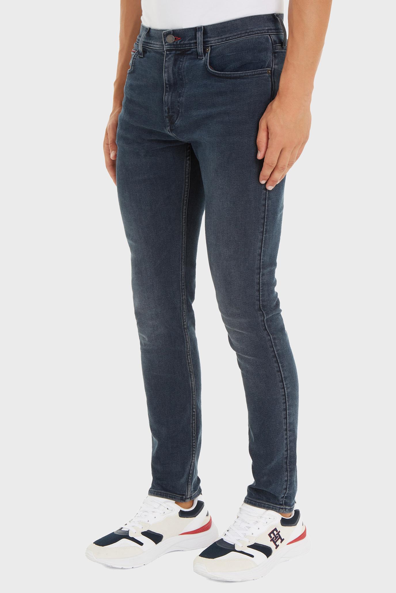 Мужские темно-синие джинсы TAPERED HOUSTON PSTR PERY BLUBLK Синий 31-32 Tommy Hilfiger MW0MW35723 Мужские темно-синие джинсы TAPERED HOUSTON PSTR PERY BLUBLK Синий 31-32 Tommy Hilfiger MW0MW35723