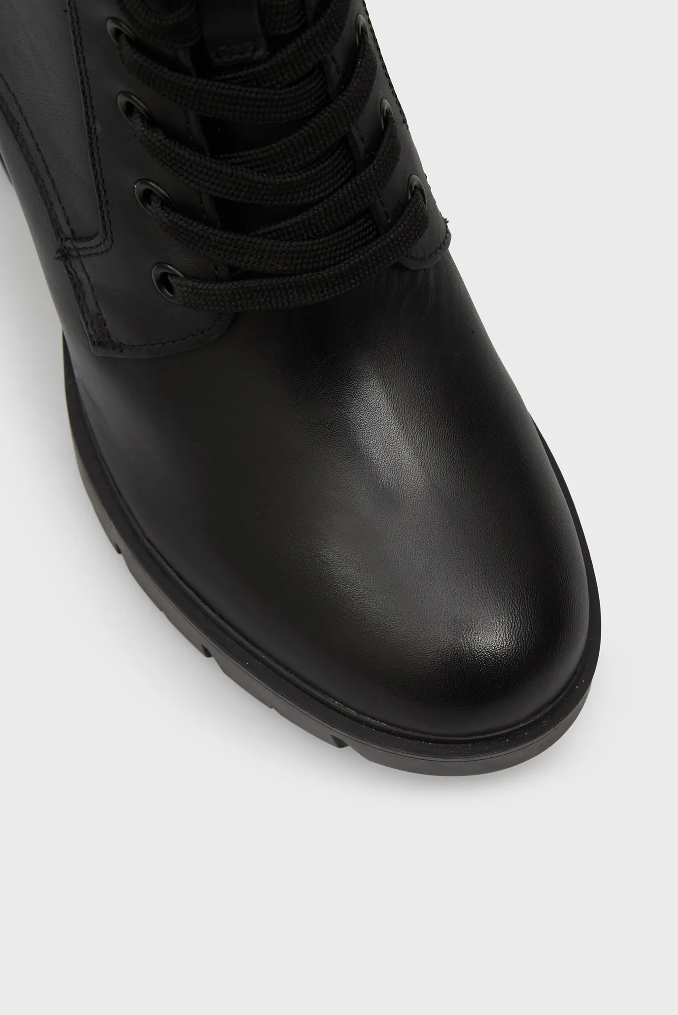 Женские черные кожаные ботильоны HEEL 5