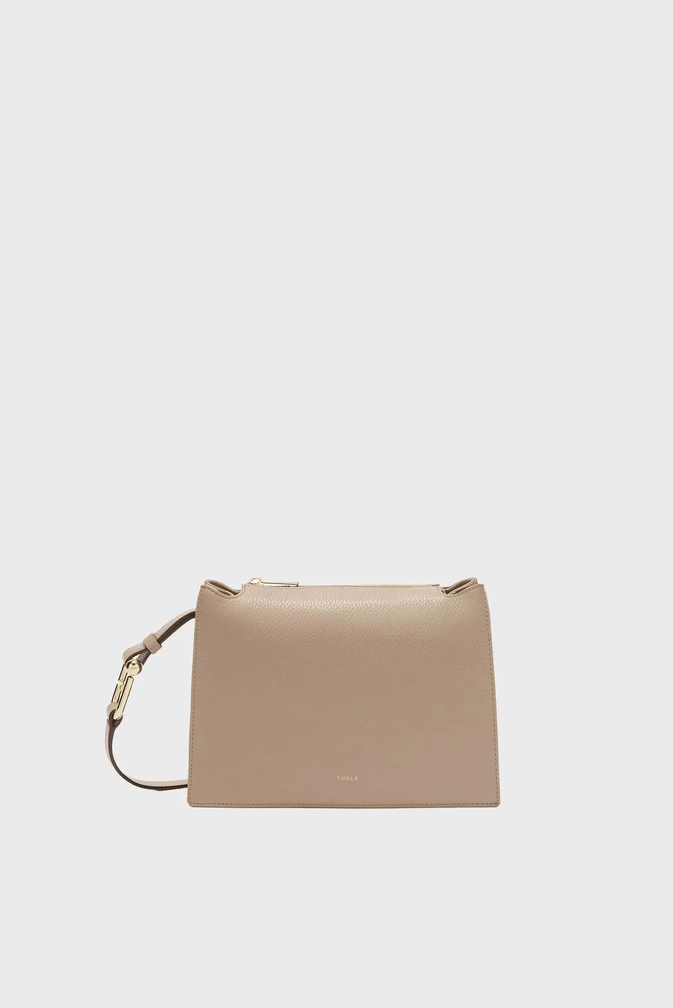 Женская бежевая кожаная сумка 1