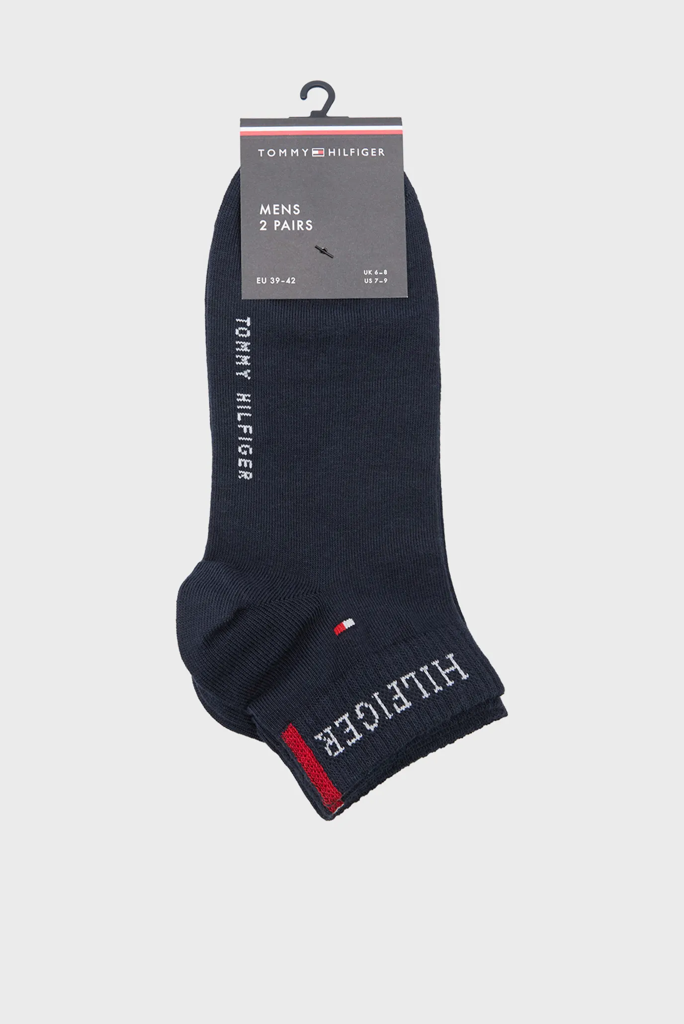 Мужские темно-синие носки (2 пары) QUARTER Синий 39-42 Tommy Hilfiger 701232466