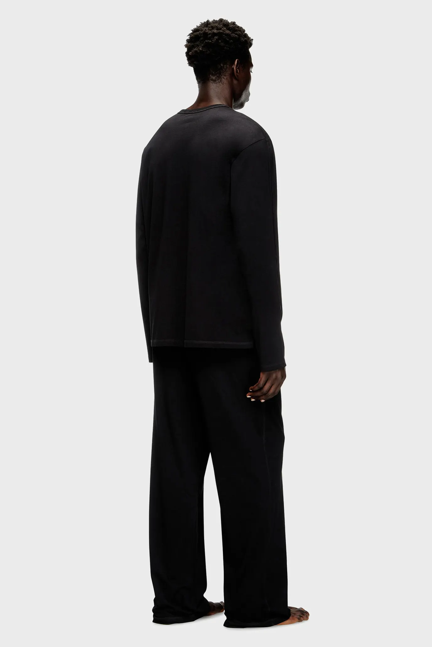 Мужская черная пижама (лонгслив, брюки) SET-ADRIAN-UTLT 2